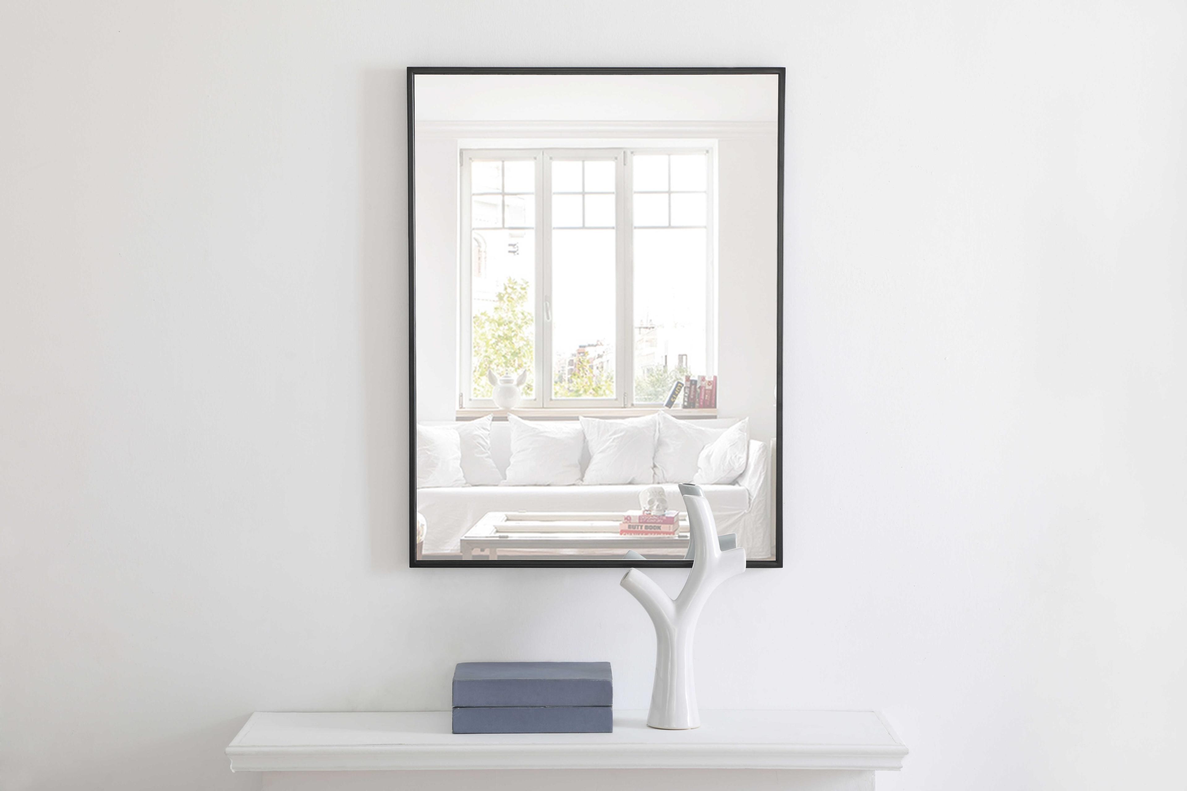 Elegant Lighting Eternity Black Rectangular Wall Mirror