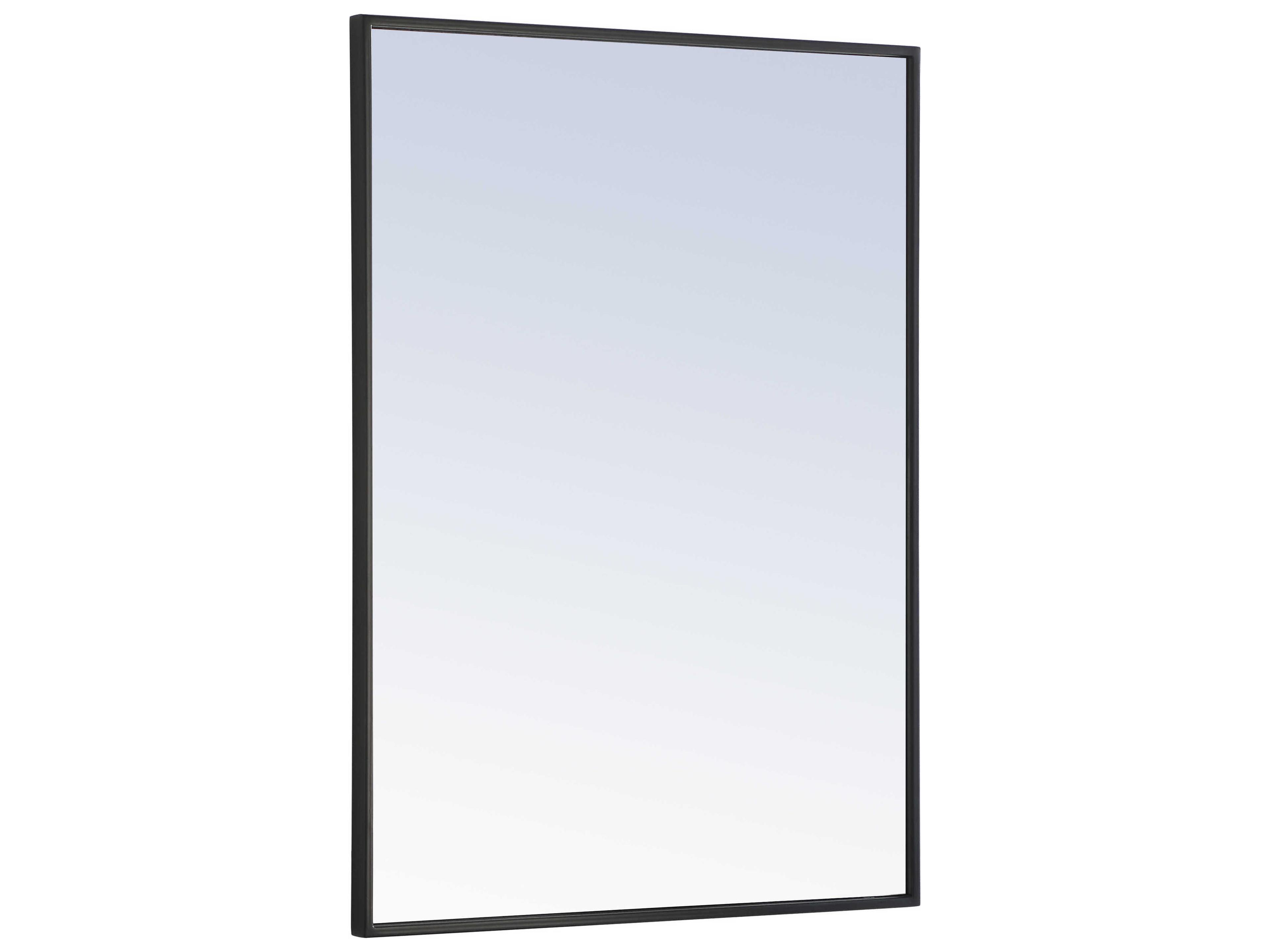 Elegant Lighting Eternity Black Rectangular Wall Mirror