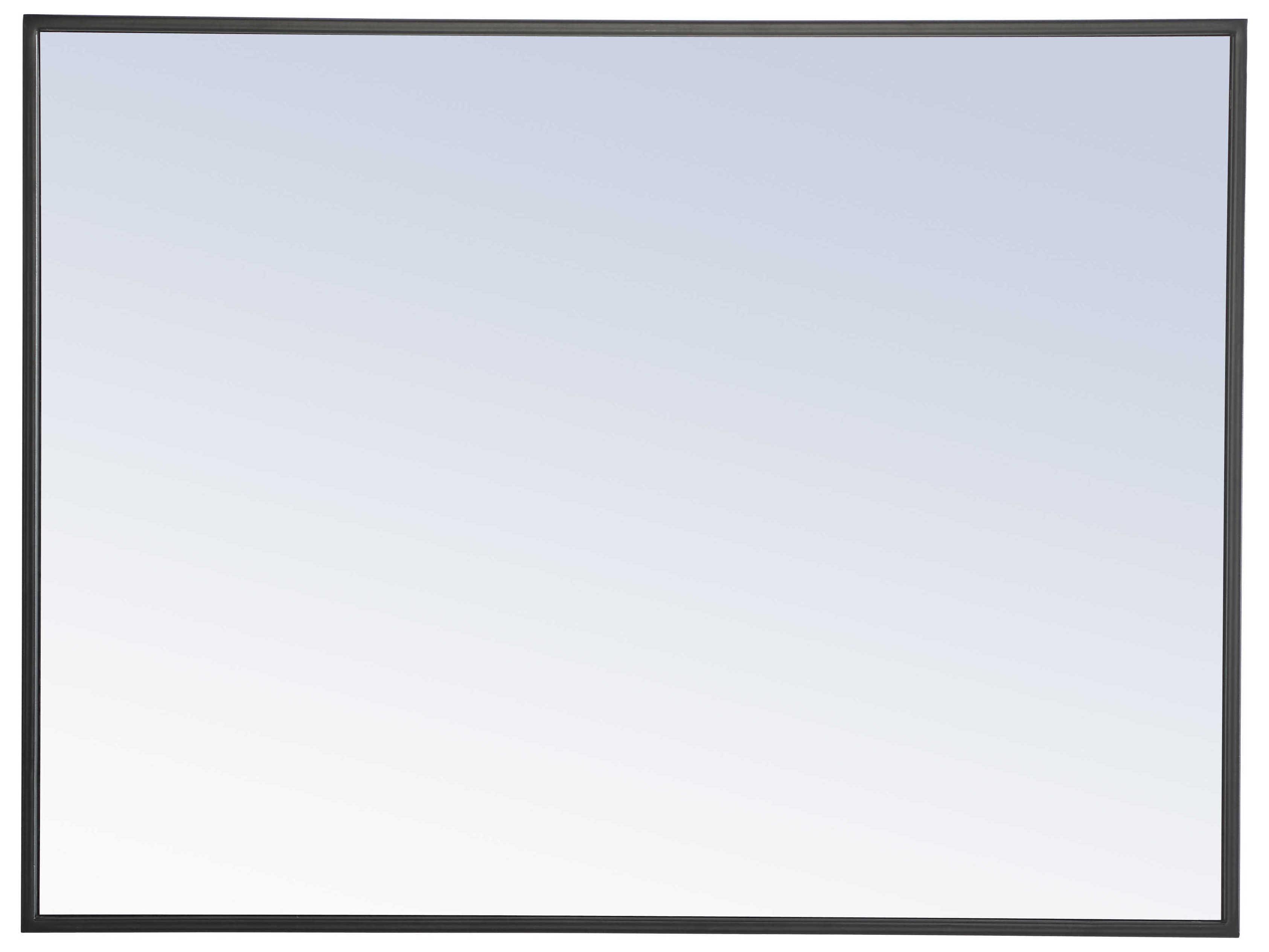 Elegant Lighting Eternity Black Rectangular Wall Mirror