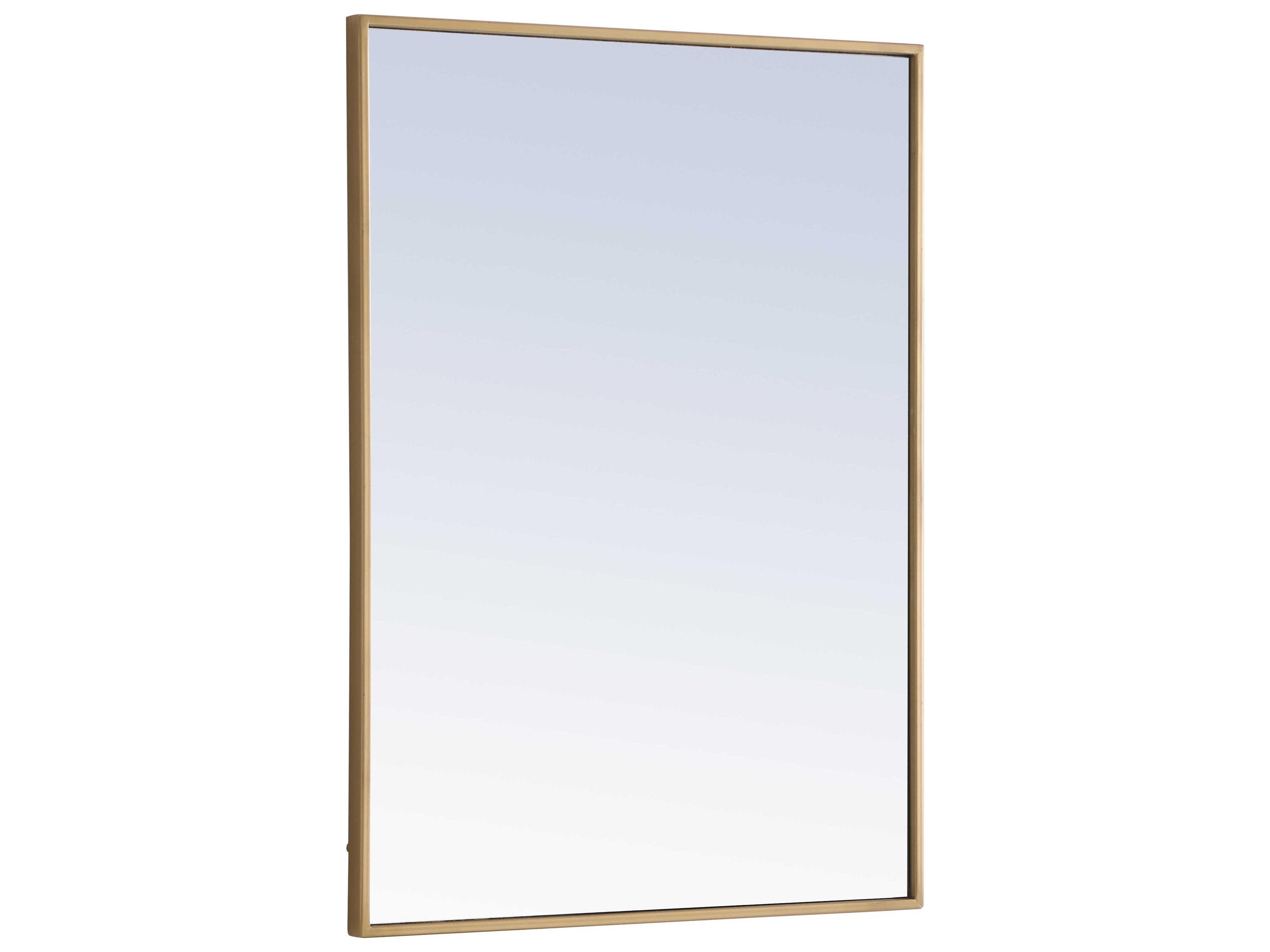 Elegant Lighting Eternity Brass Rectangular Wall Mirror