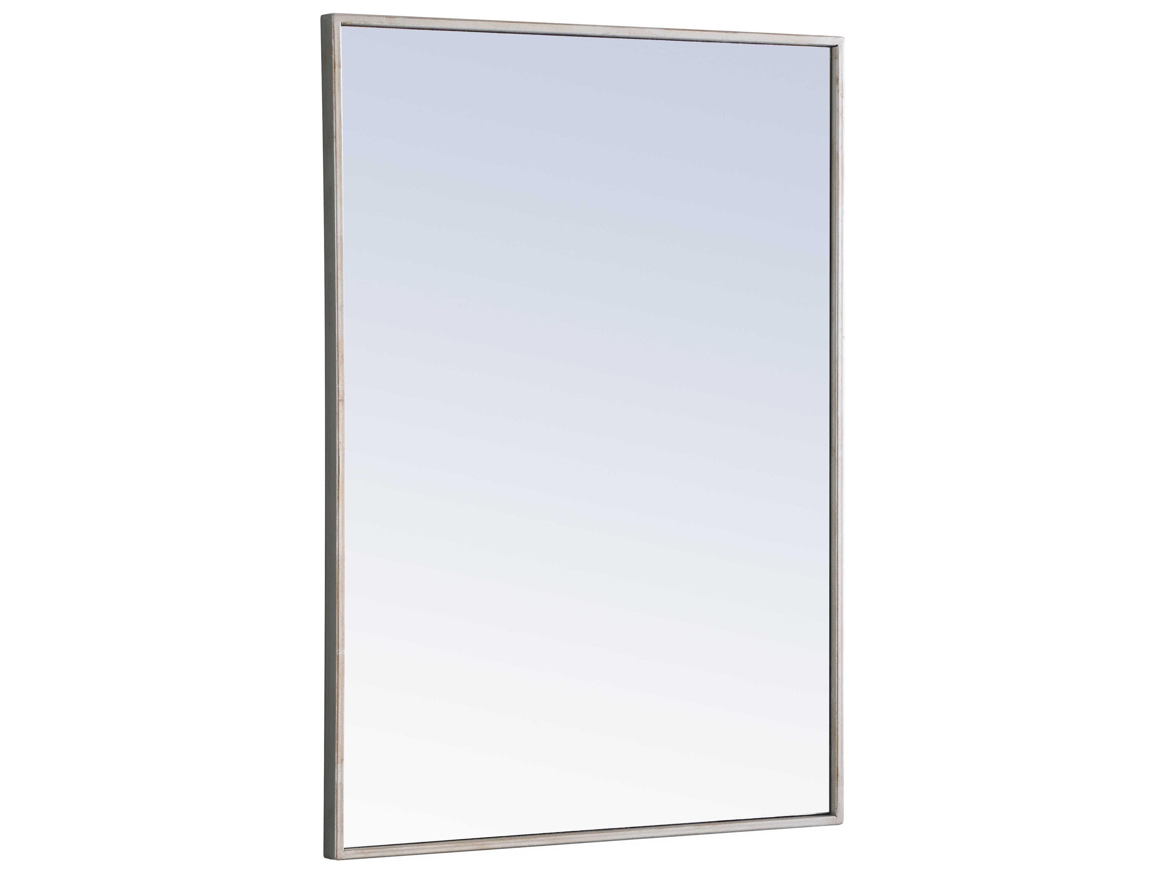 Elegant Lighting Eternity Silver Rectangular Wall Mirror