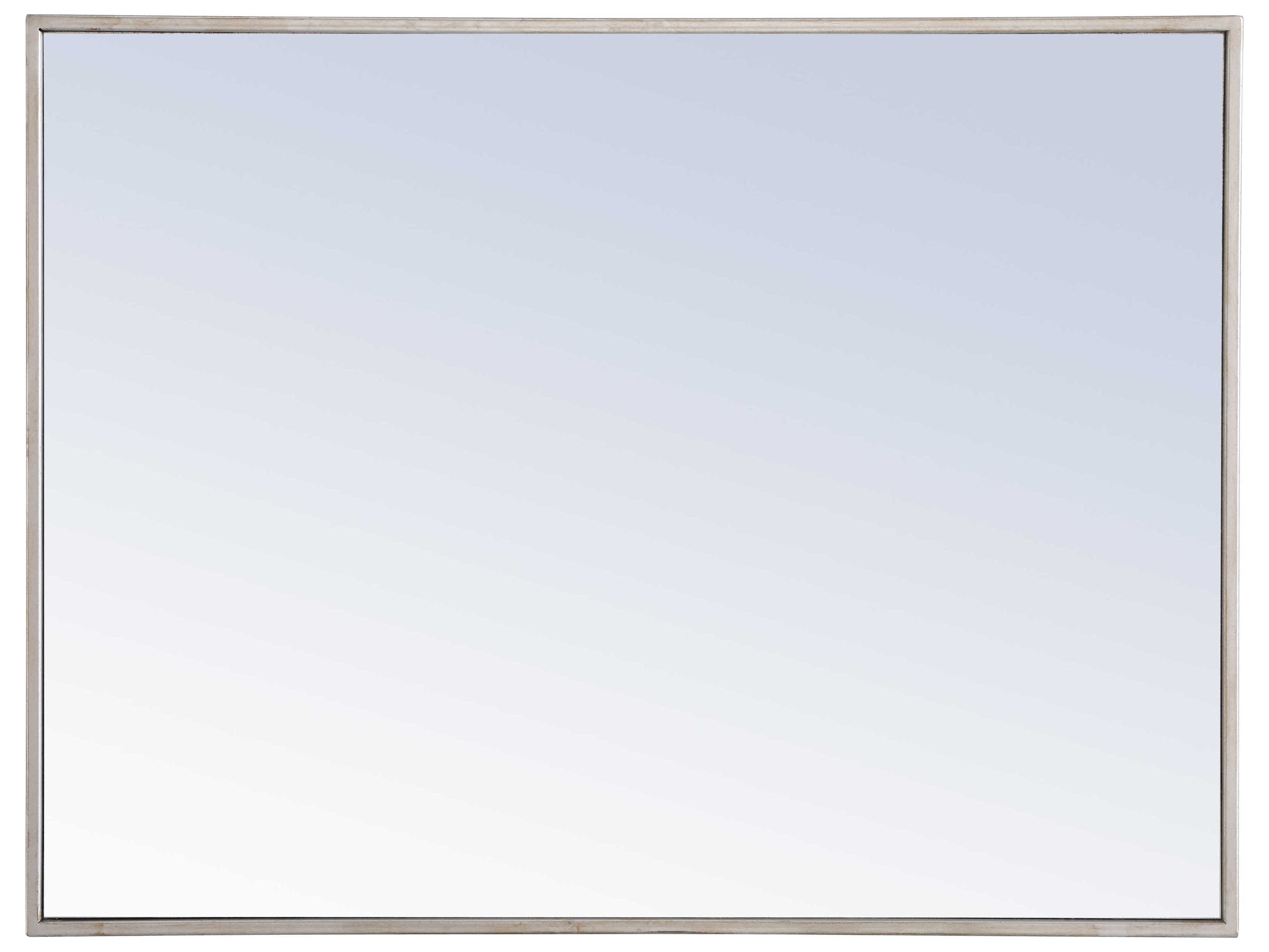 Elegant Lighting Eternity Silver Rectangular Wall Mirror