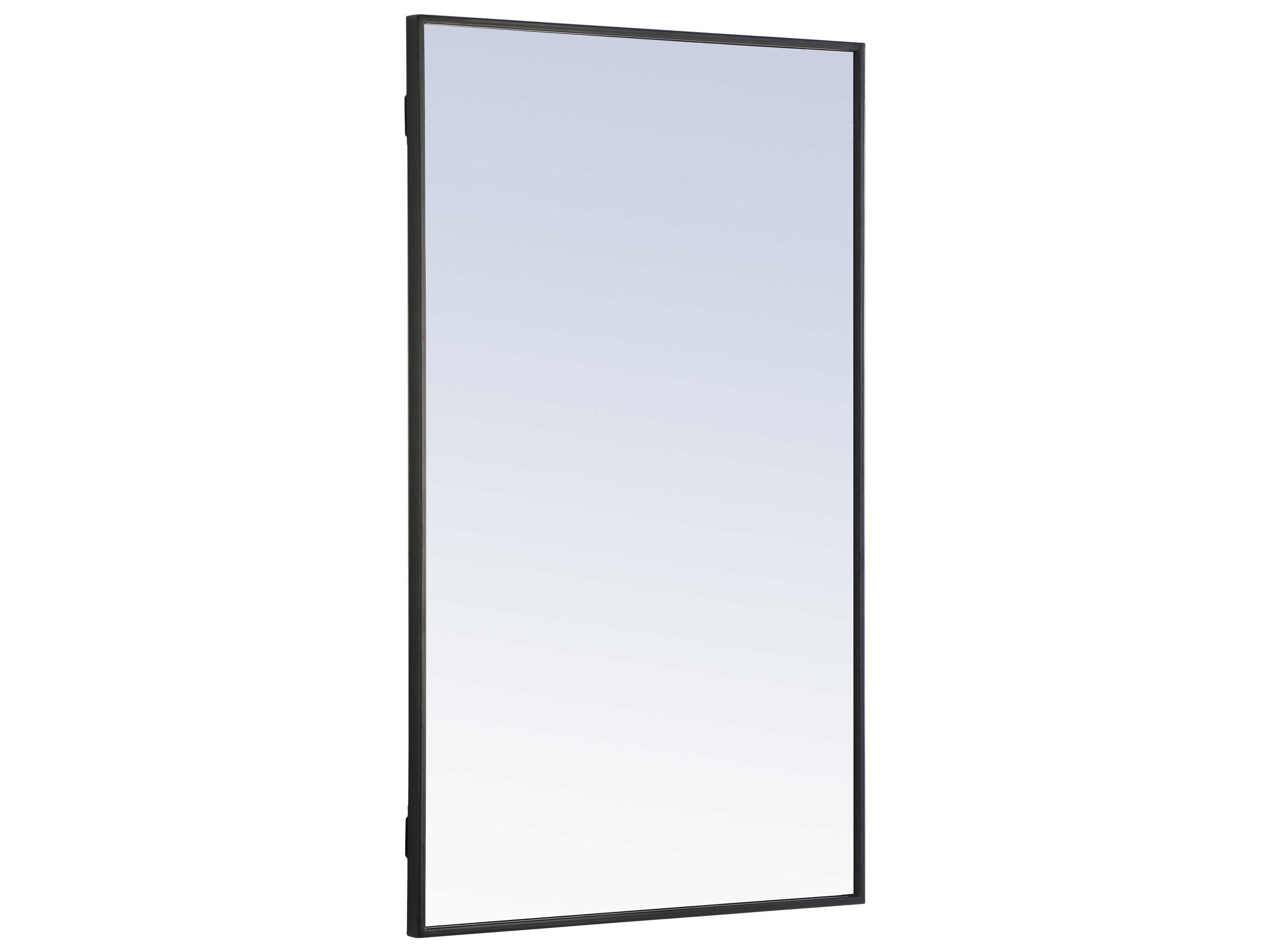 Elegant Lighting Eternity Black Rectangular Wall Mirror