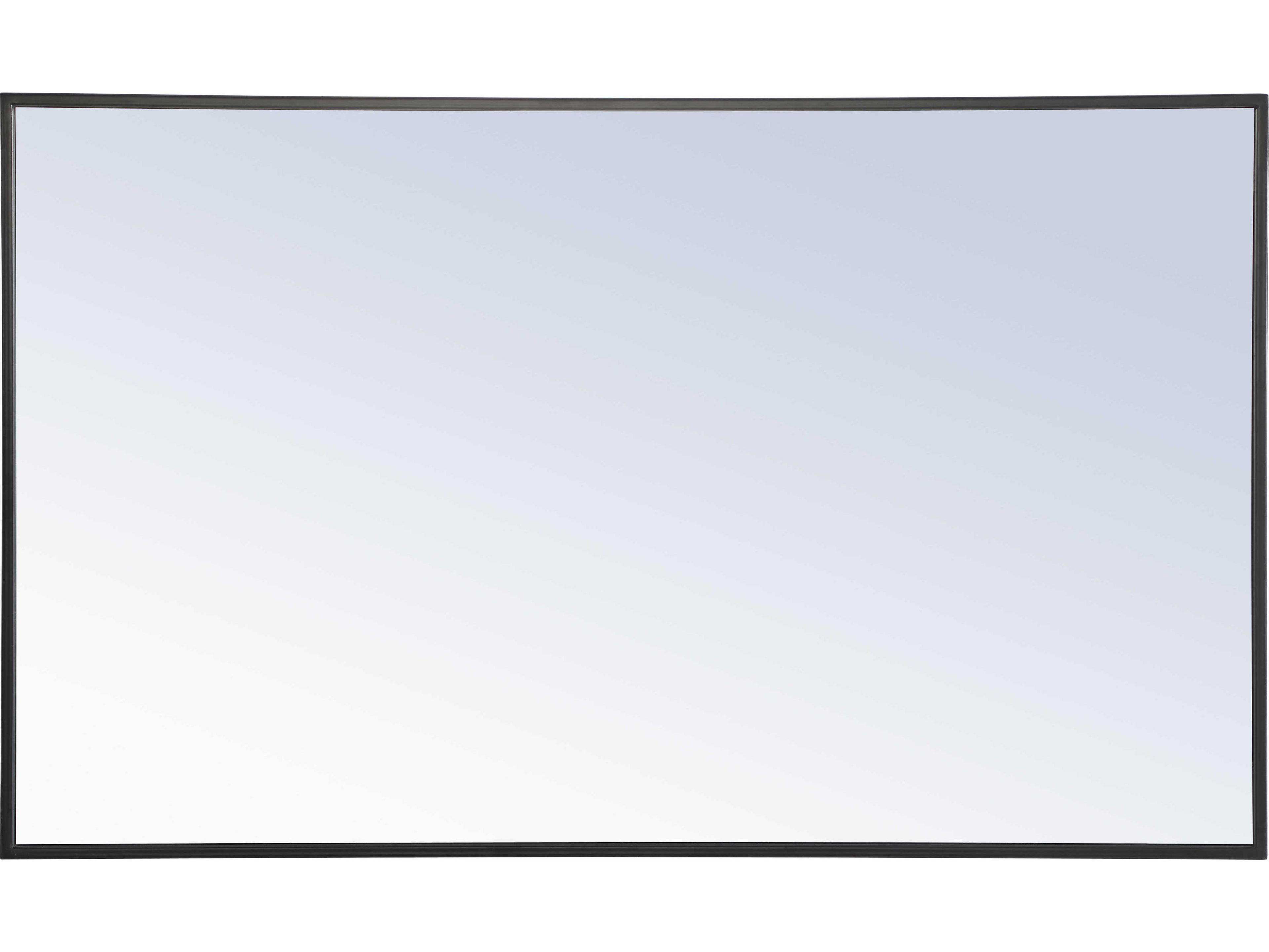 Elegant Lighting Eternity Black Rectangular Wall Mirror