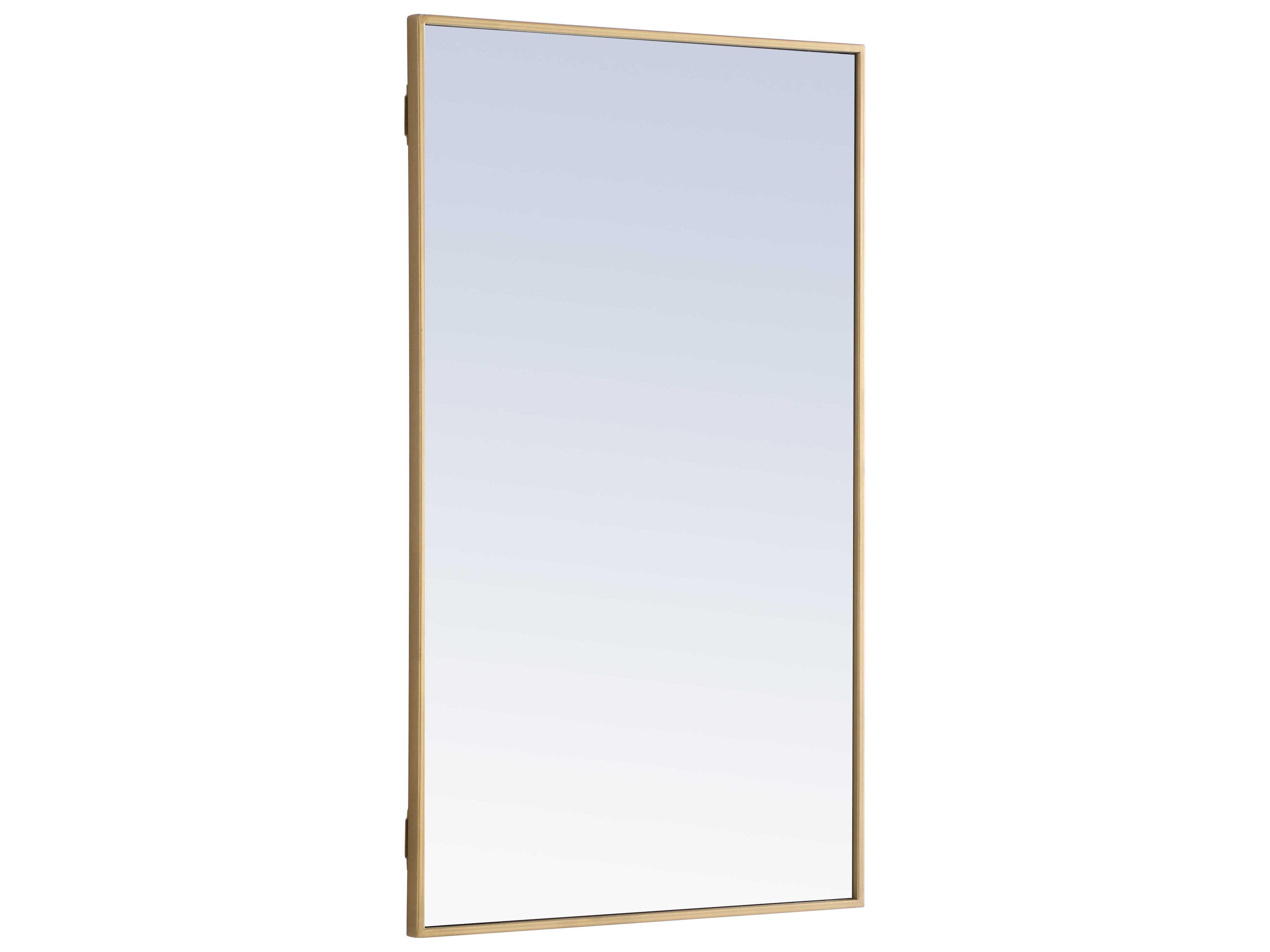 Elegant Lighting Eternity Brass Rectangular Wall Mirror