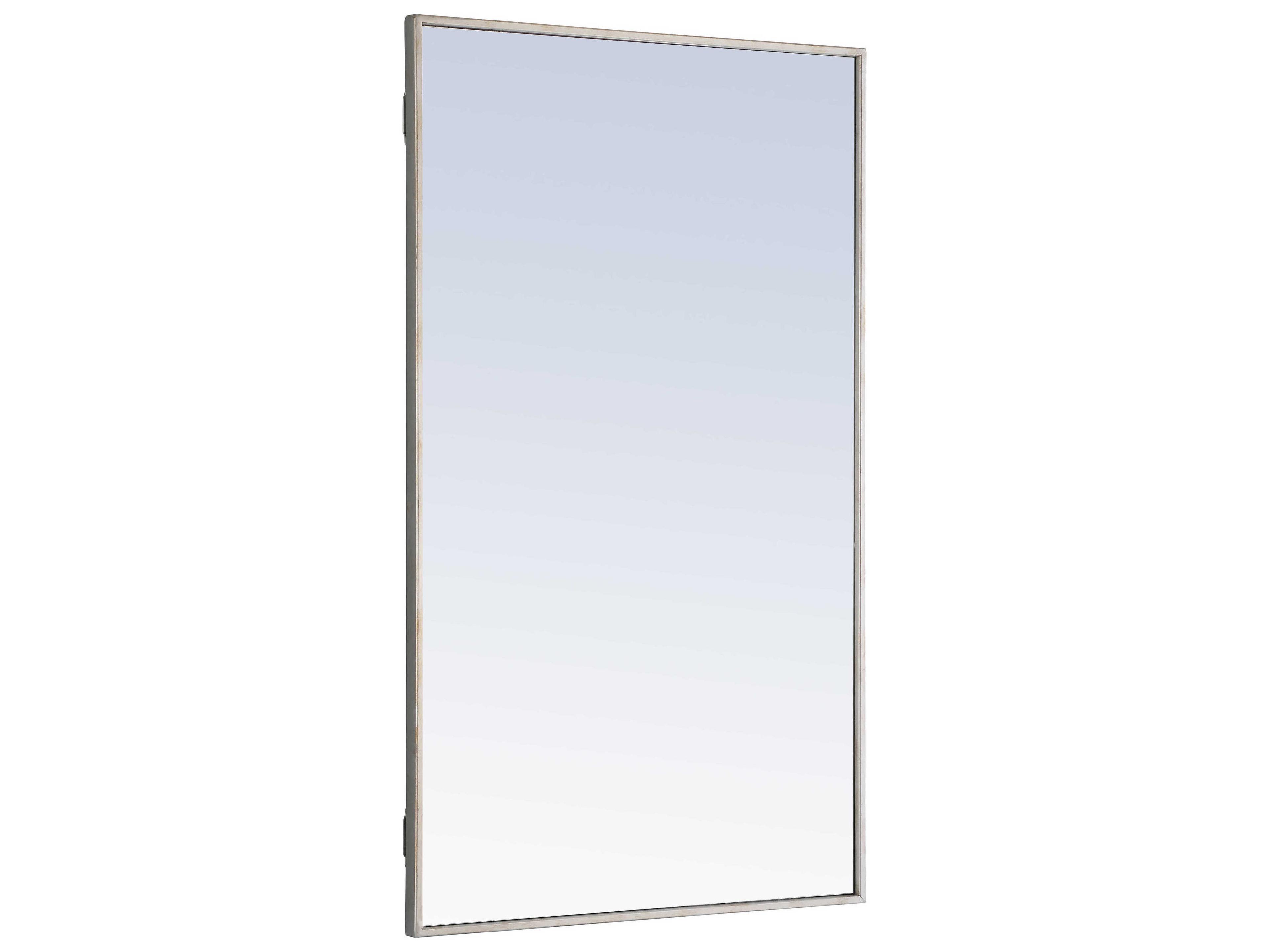 Elegant Lighting Eternity Silver Rectangular Wall Mirror