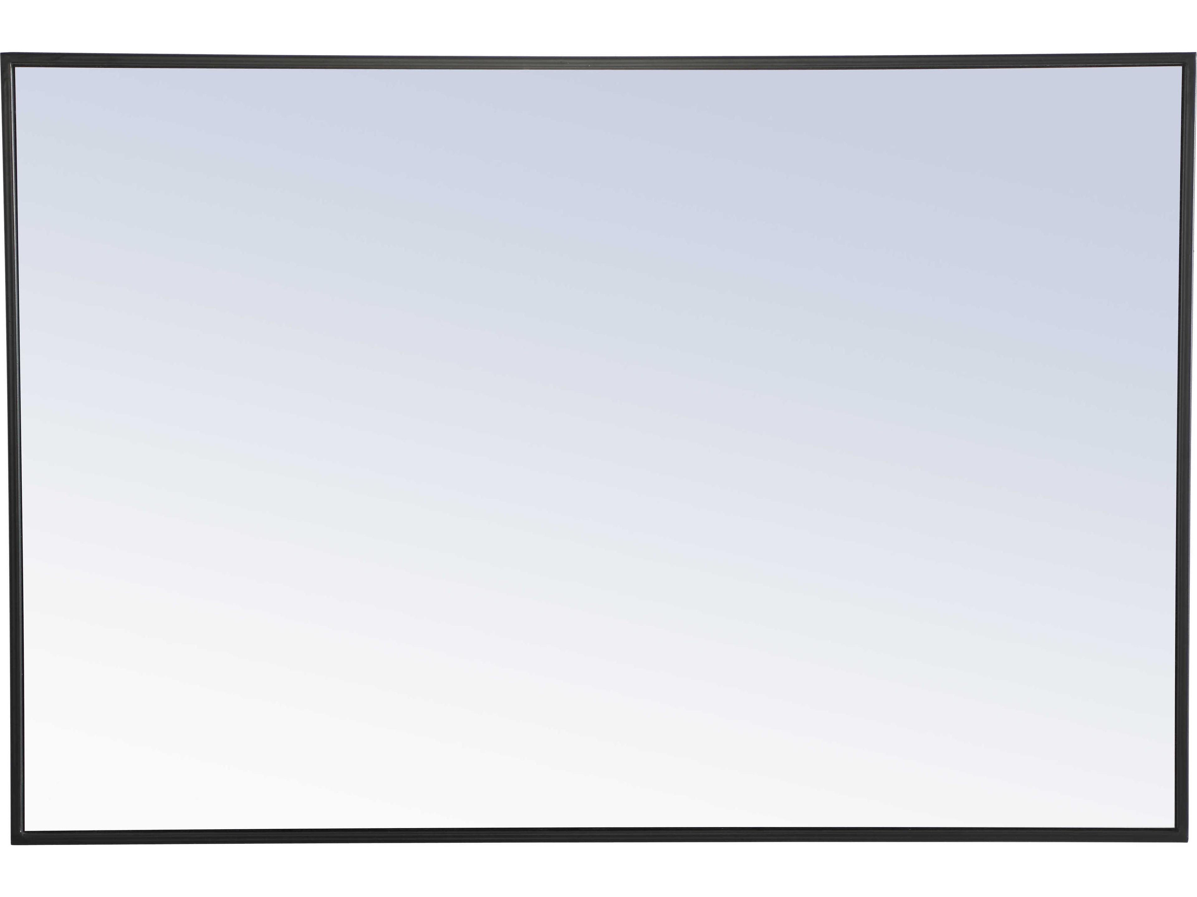 Elegant Lighting Eternity Black Rectangular Wall Mirror