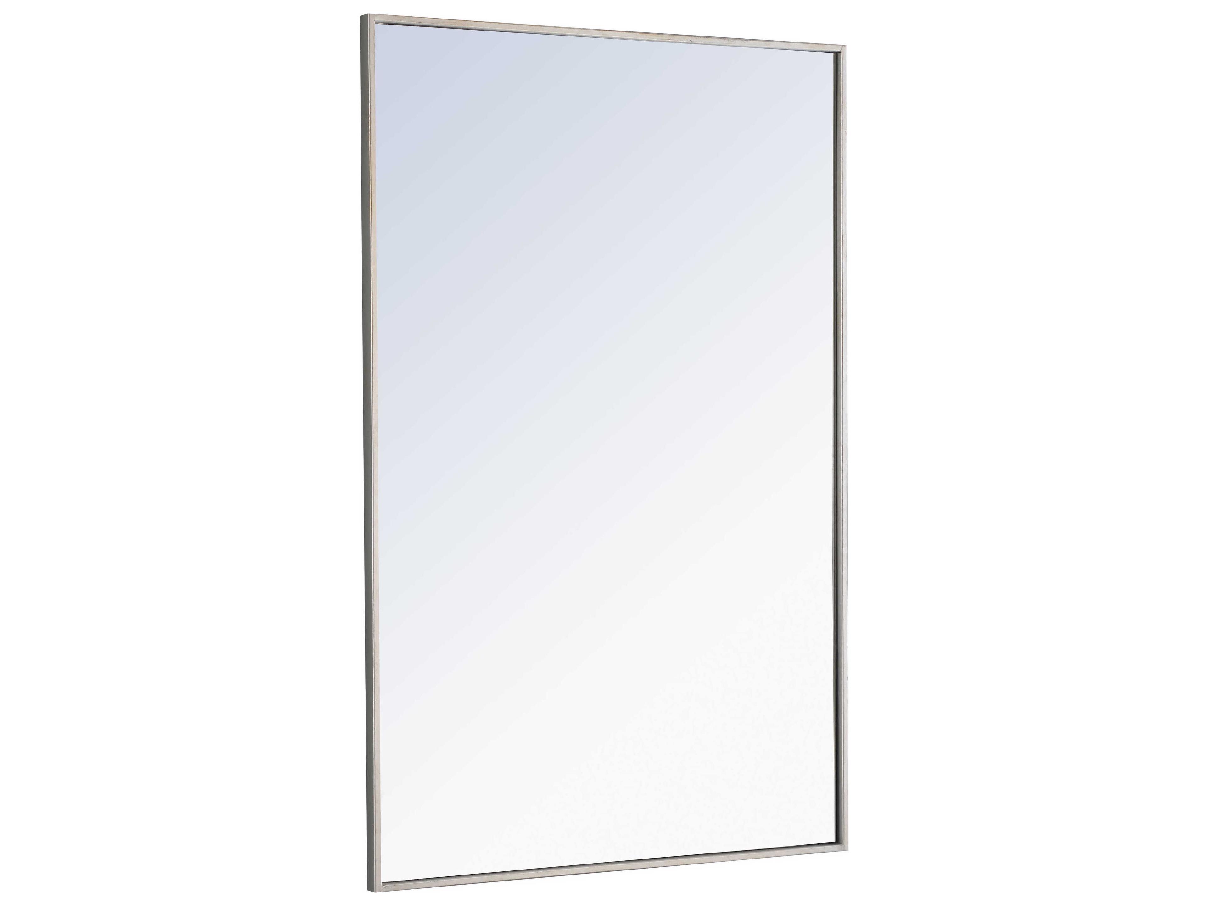 Elegant Lighting Eternity Silver Rectangular Wall Mirror