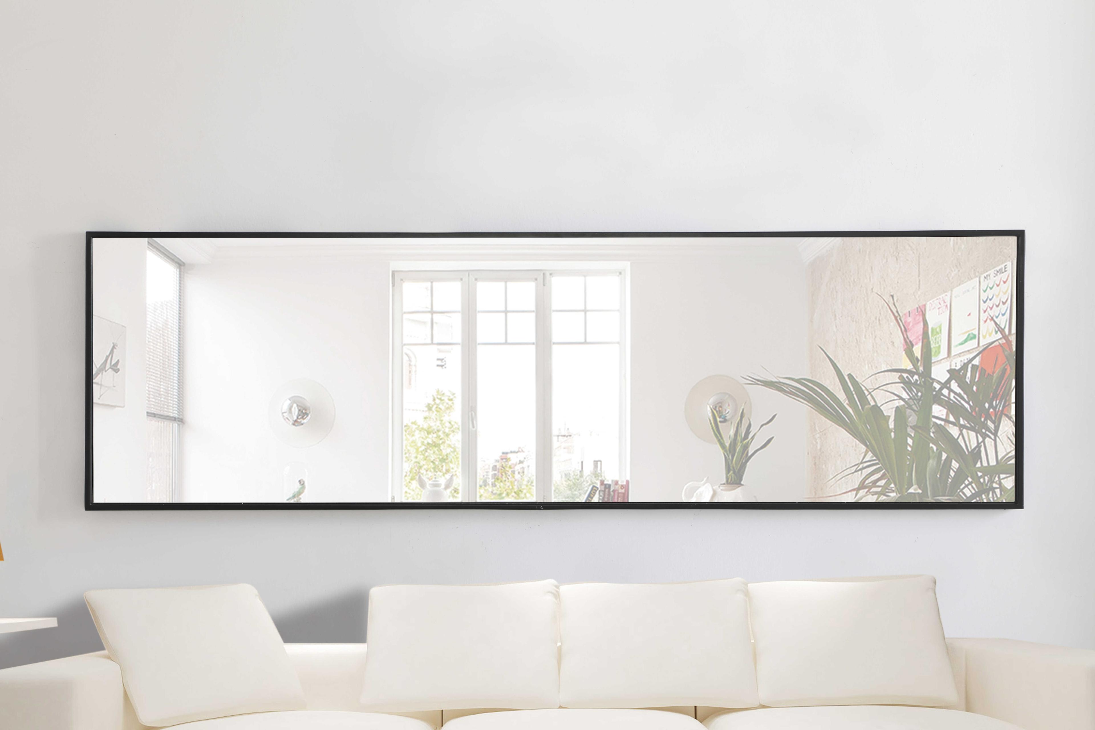 Elegant Lighting Eternity Black Rectangular Wall Mirror