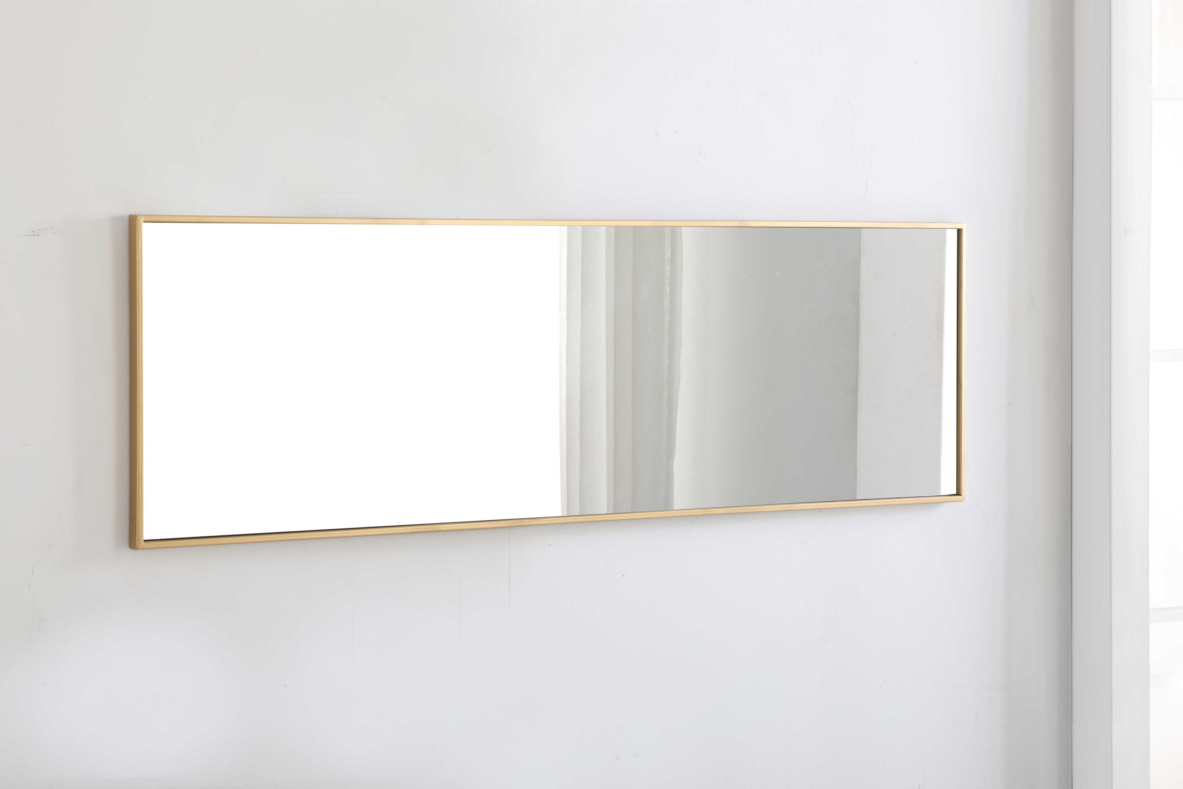 Elegant Lighting Eternity Brass Rectangular Wall Mirror