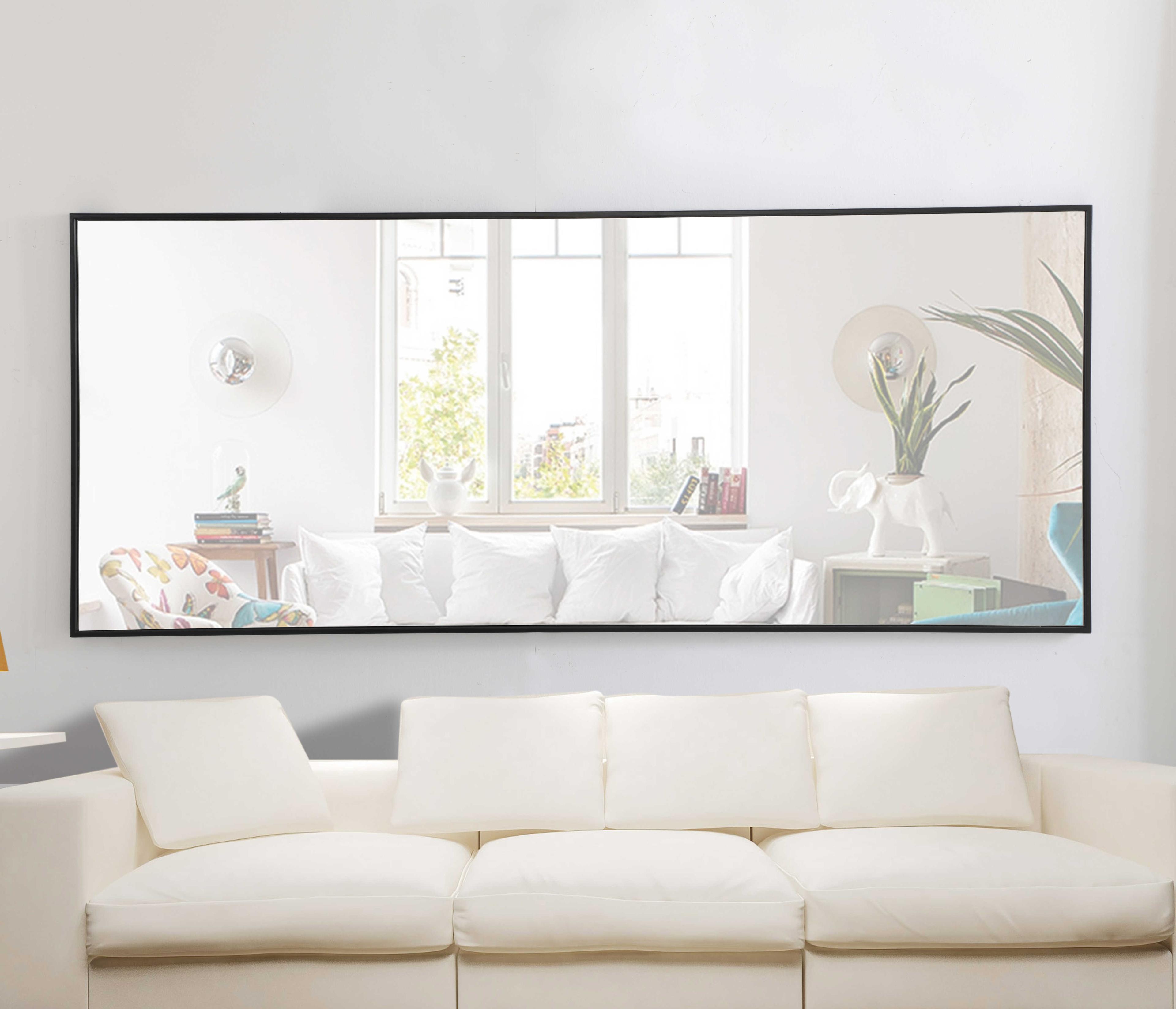 Elegant Lighting Eternity Black Rectangular Wall Mirror