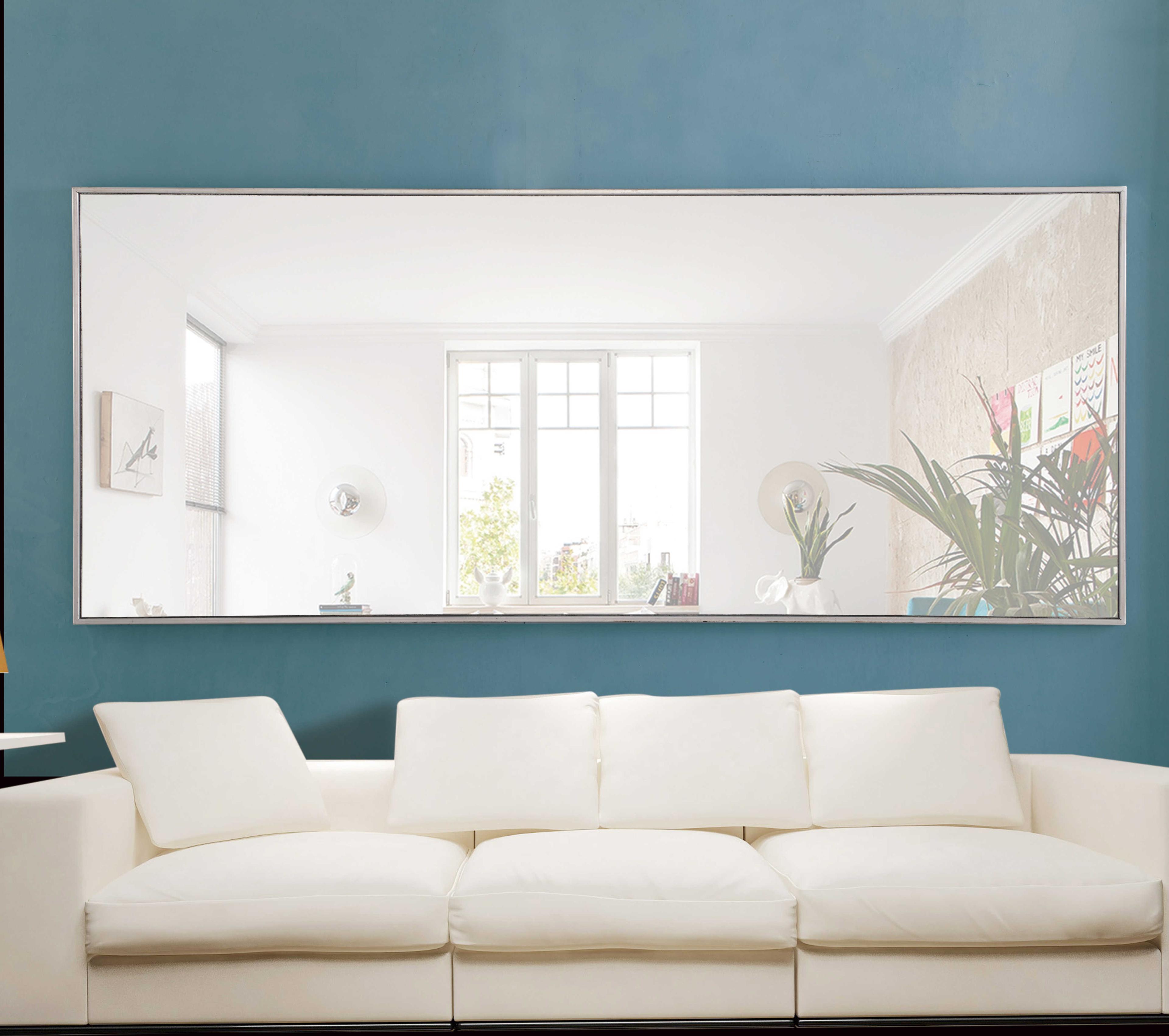 Elegant Lighting Eternity Silver Rectangular Wall Mirror