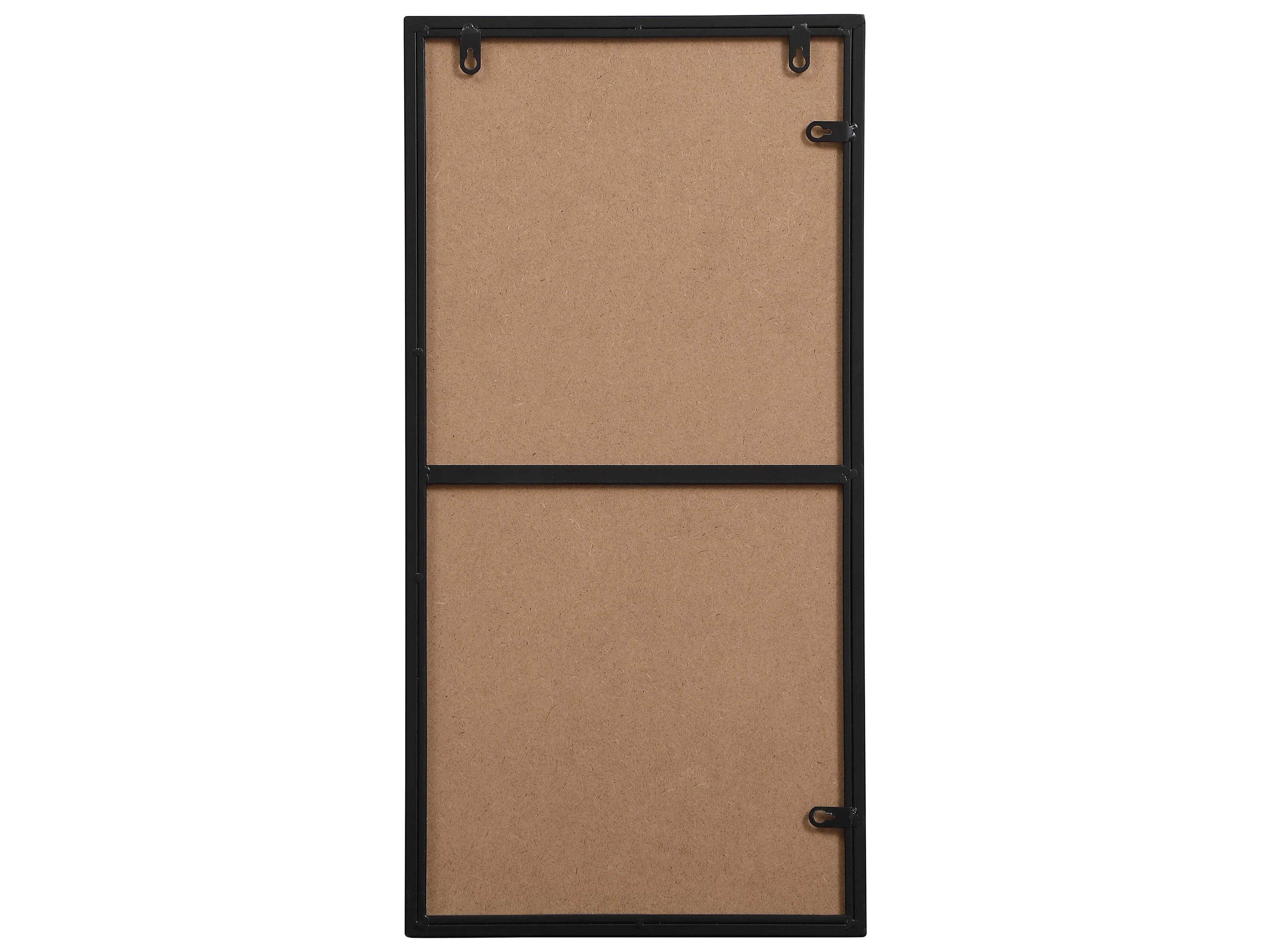 Elegant Lighting Eternity Black Rectangular Wall Mirror