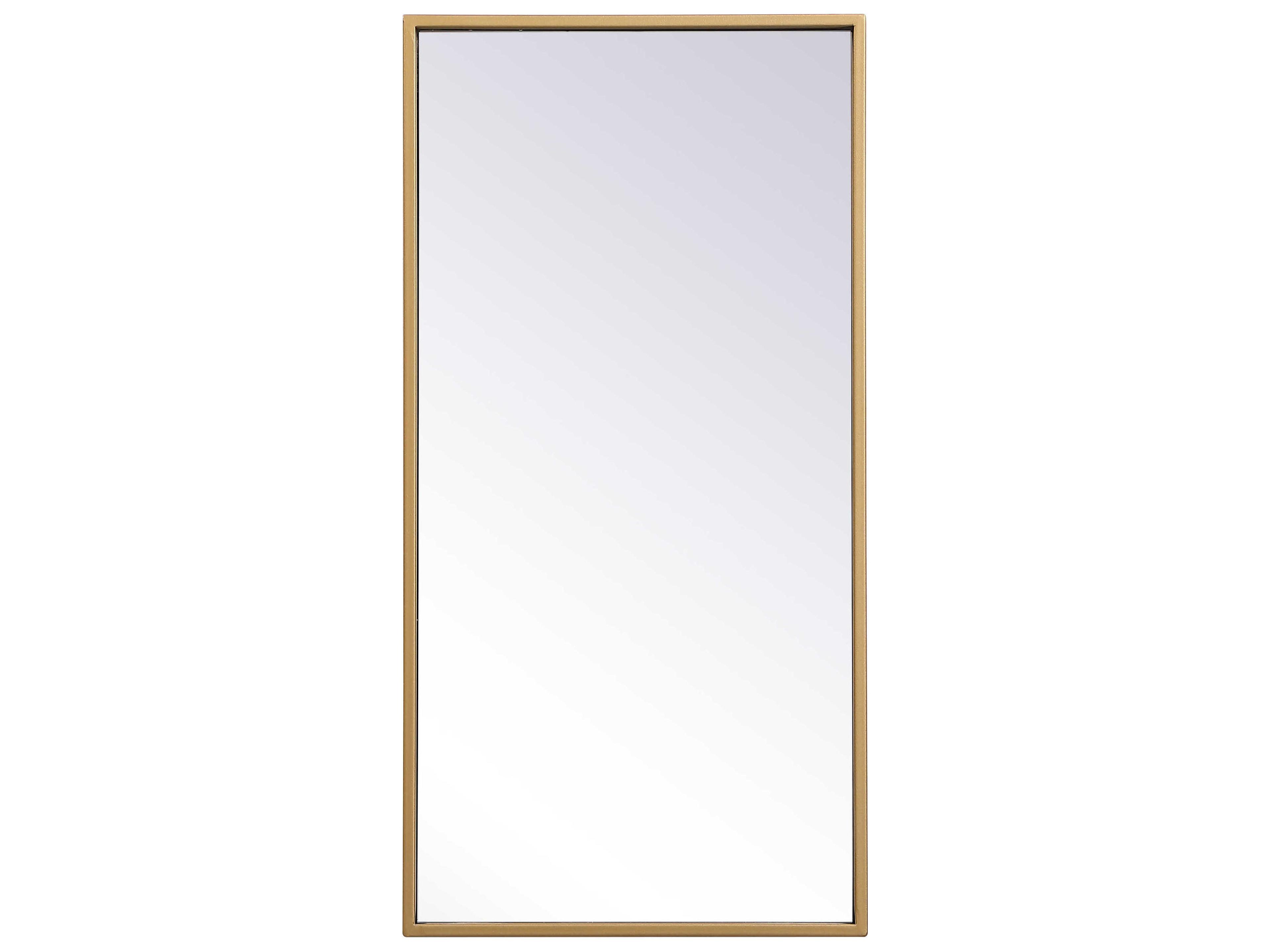 Elegant Lighting Eternity Brass Rectangular Wall Mirror