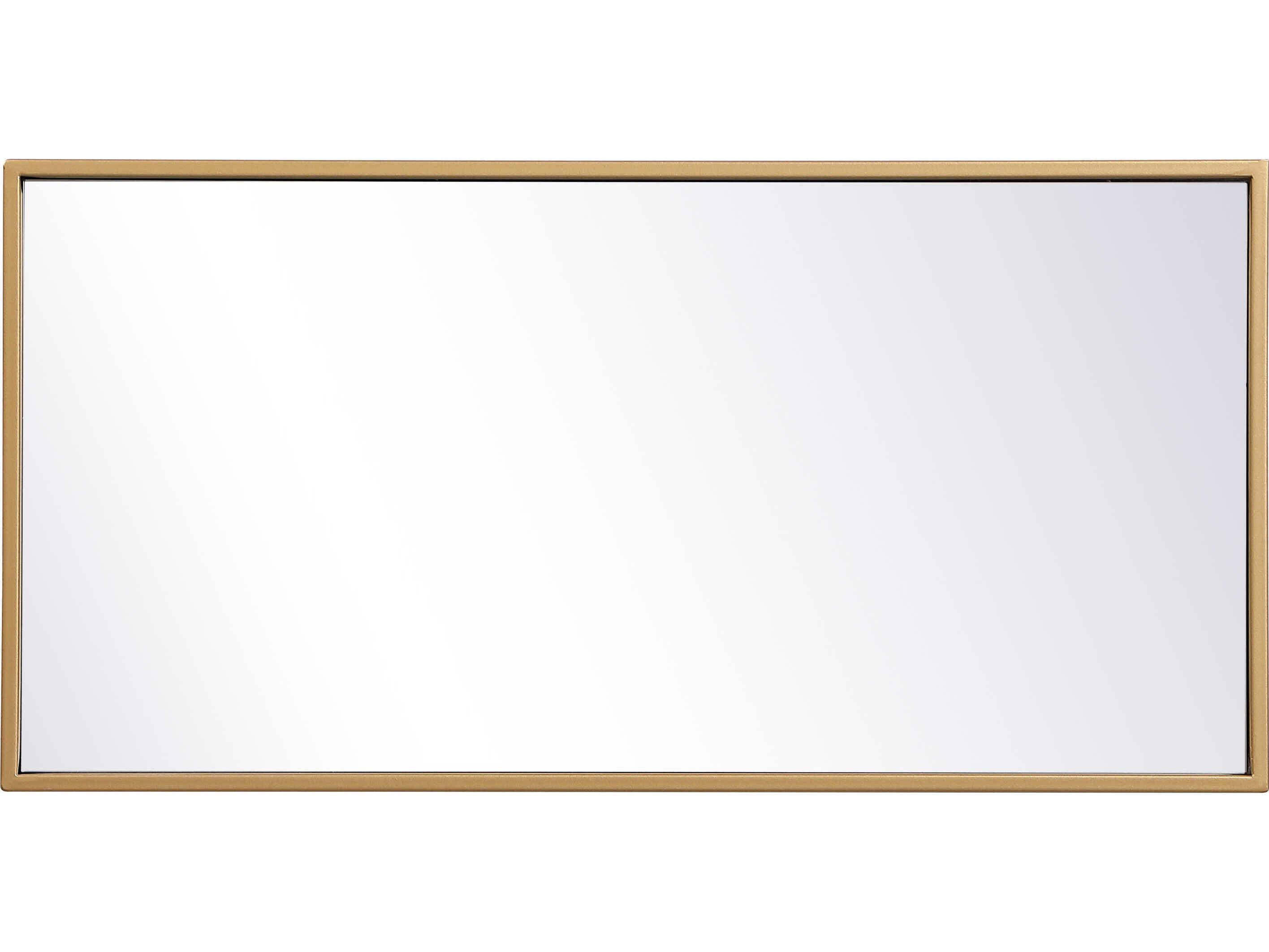 Elegant Lighting Eternity Brass Rectangular Wall Mirror