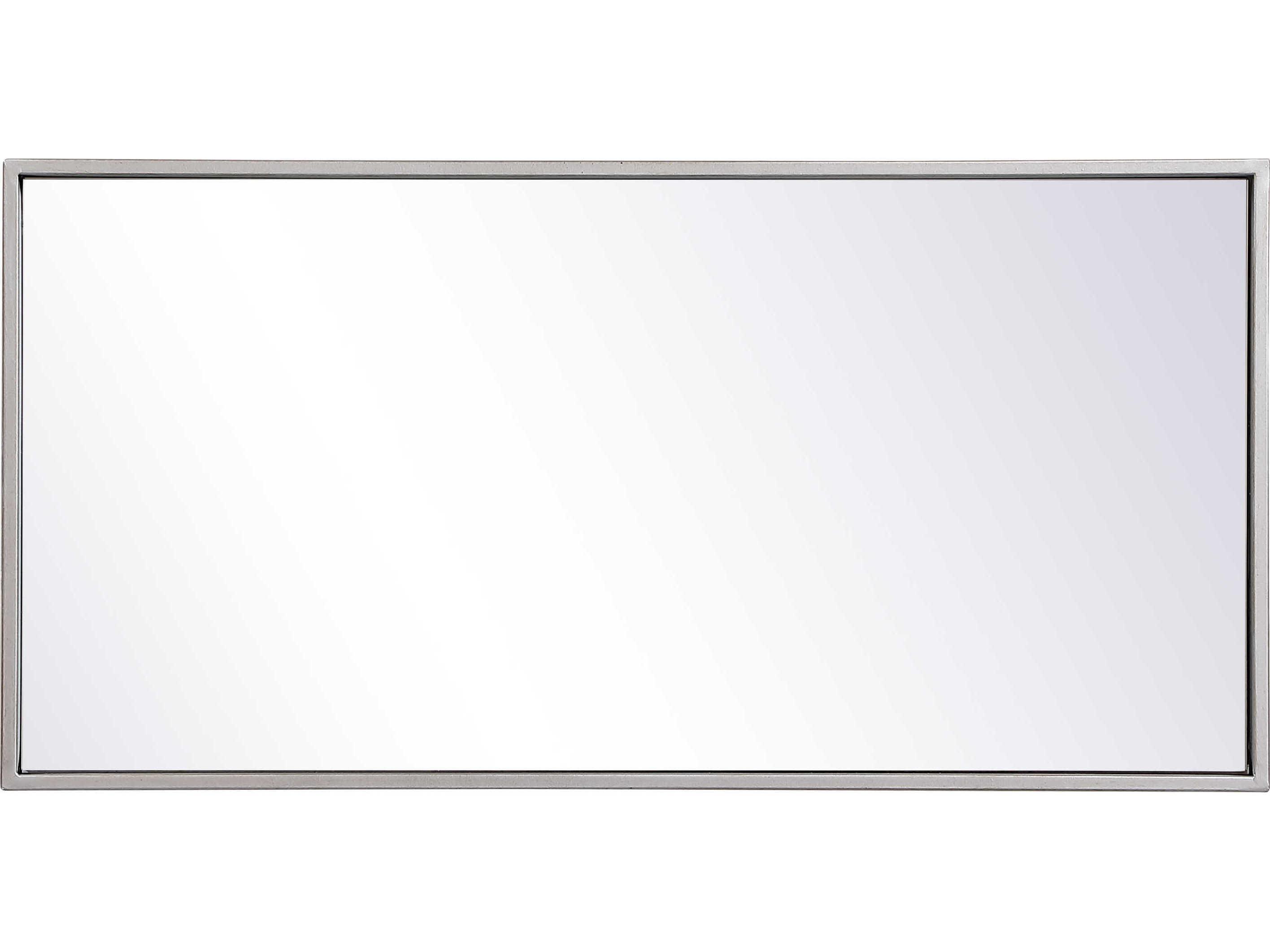 Elegant Lighting Eternity Silver Rectangular Wall Mirror