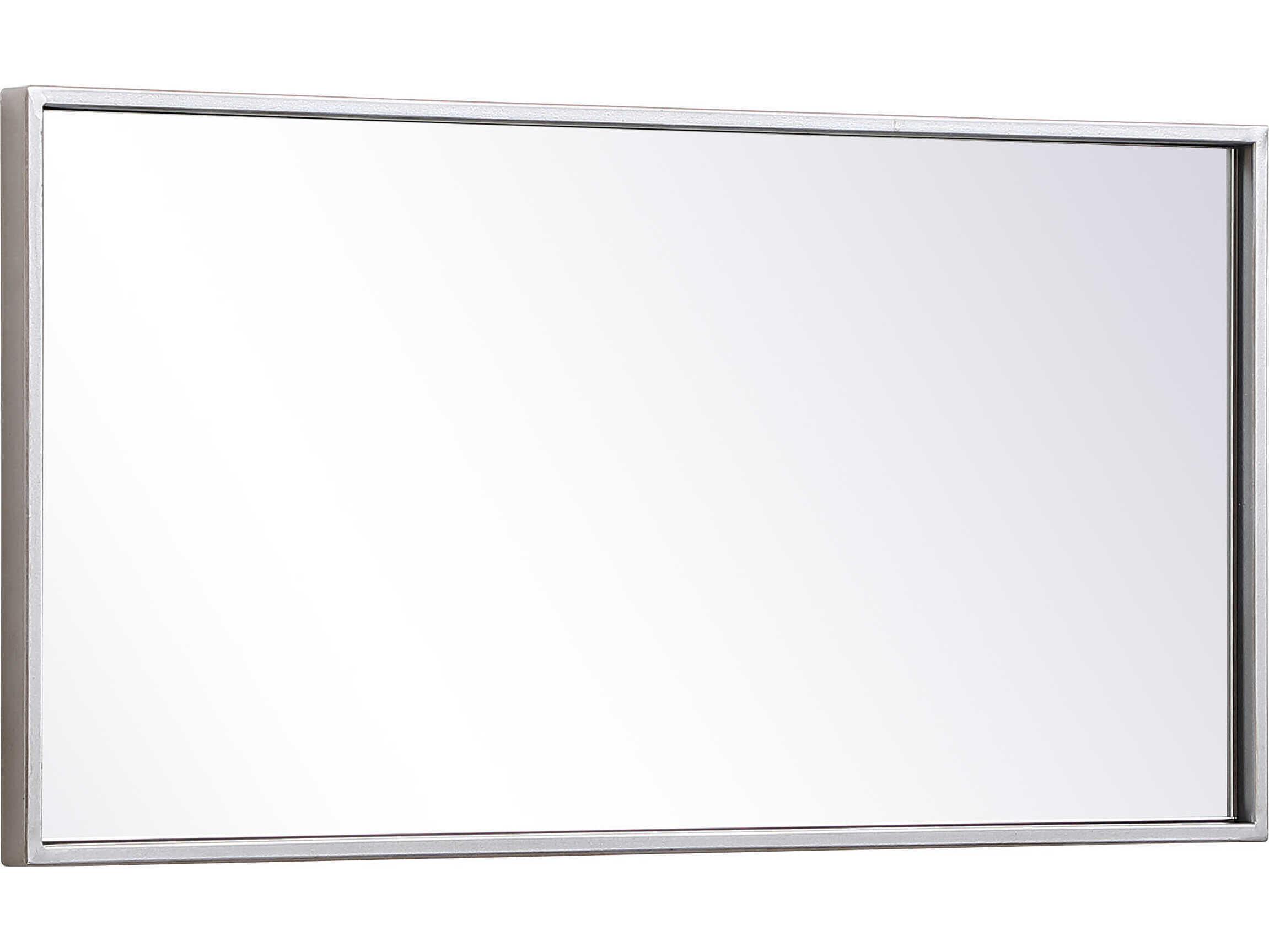 Elegant Lighting Eternity Silver Rectangular Wall Mirror