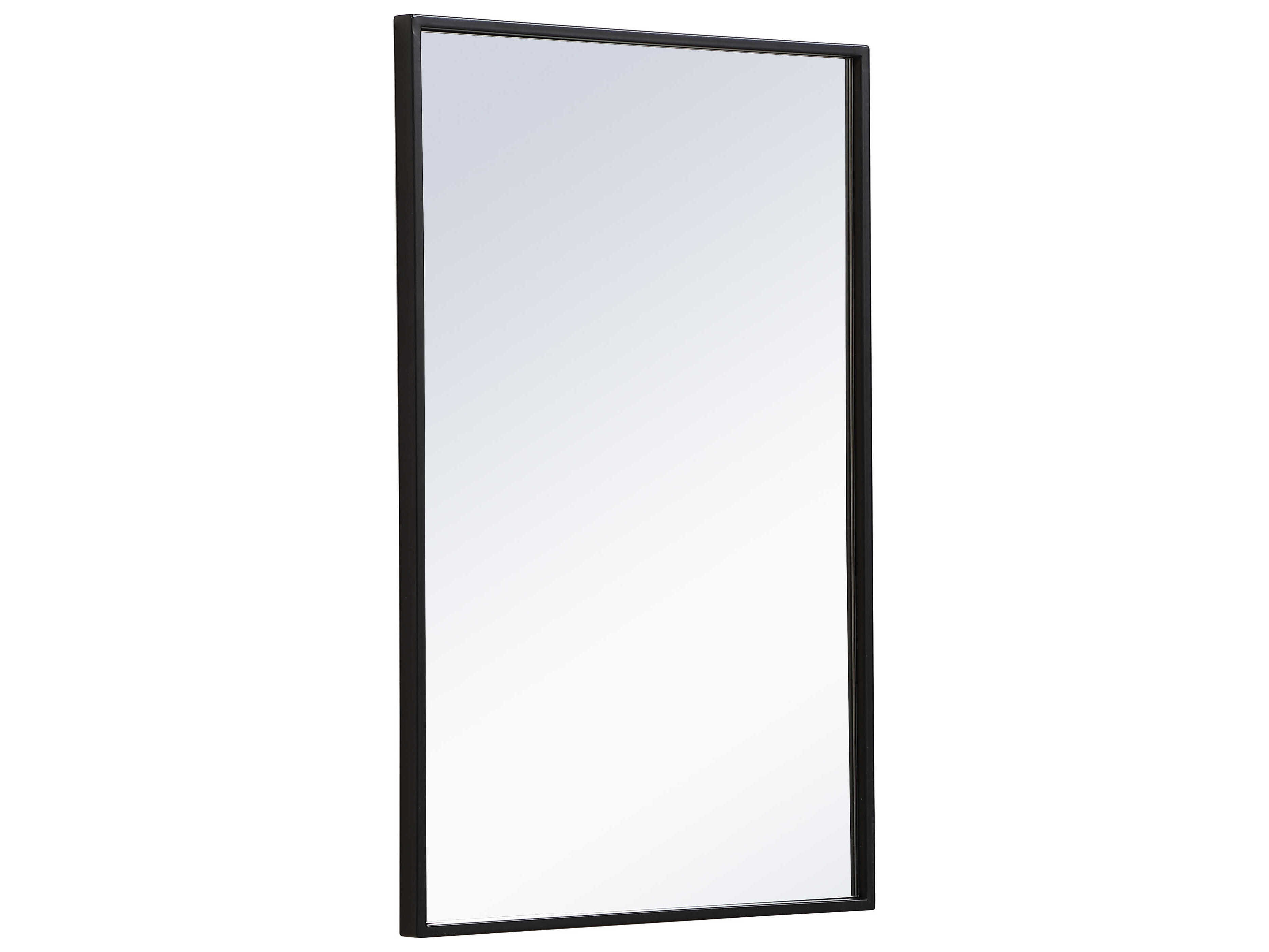 Elegant Lighting Eternity Black Rectangular Wall Mirror