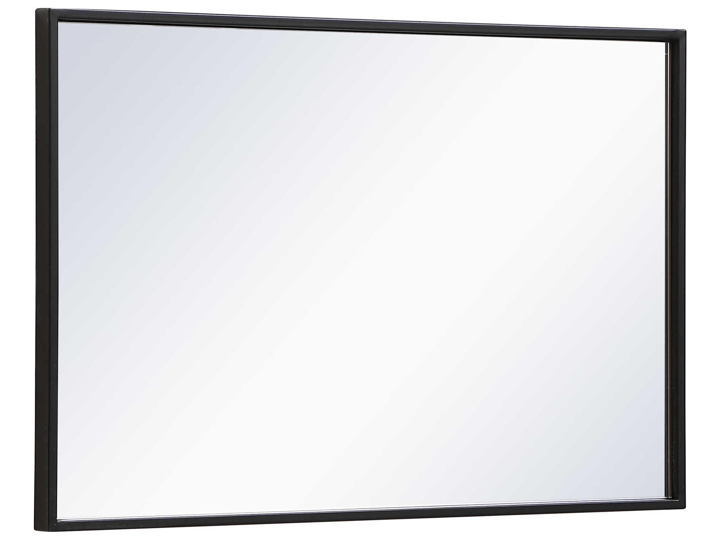 Elegant Lighting Eternity Black Rectangular Wall Mirror