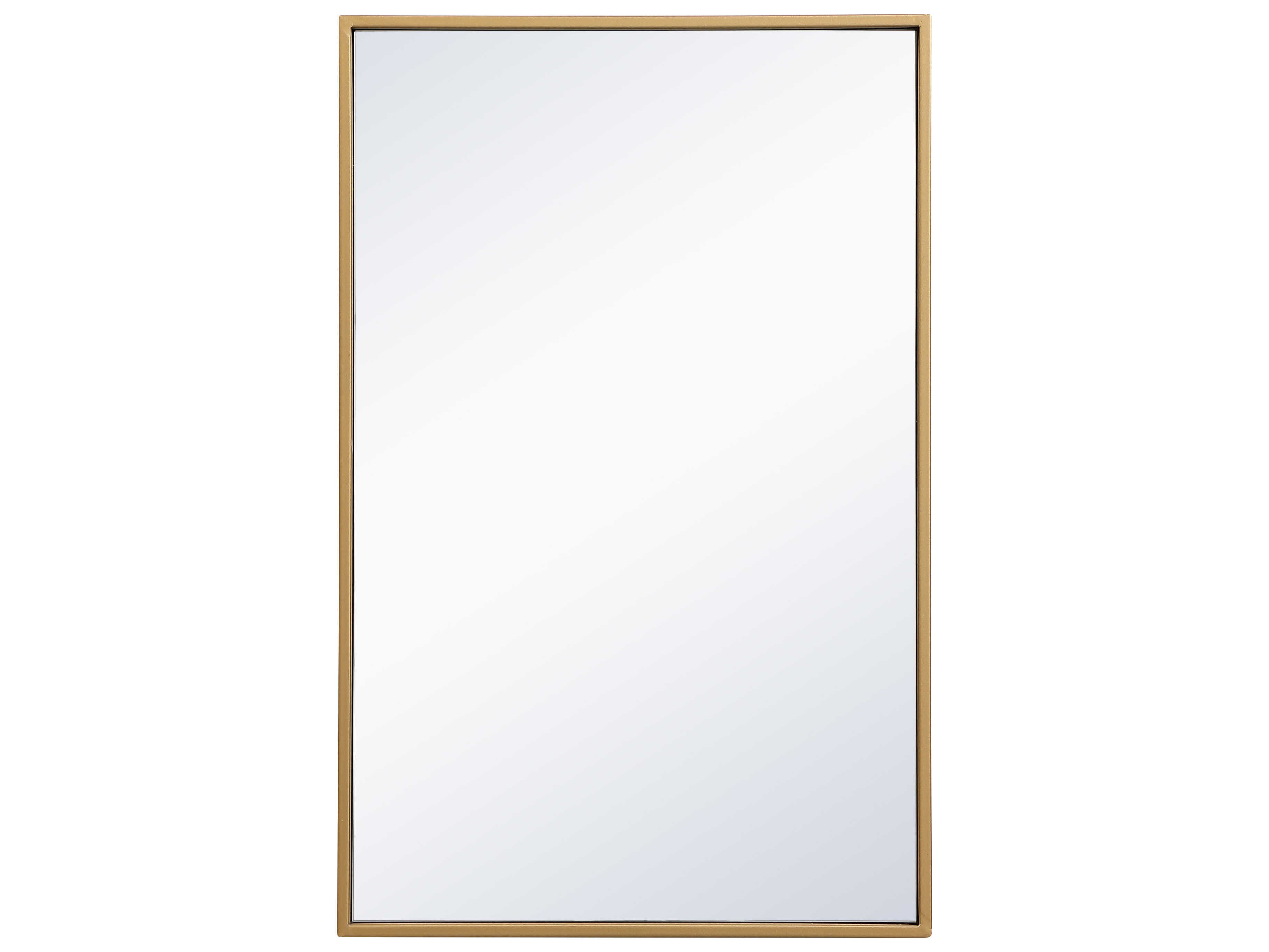 Elegant Lighting Eternity Brass Rectangular Wall Mirror
