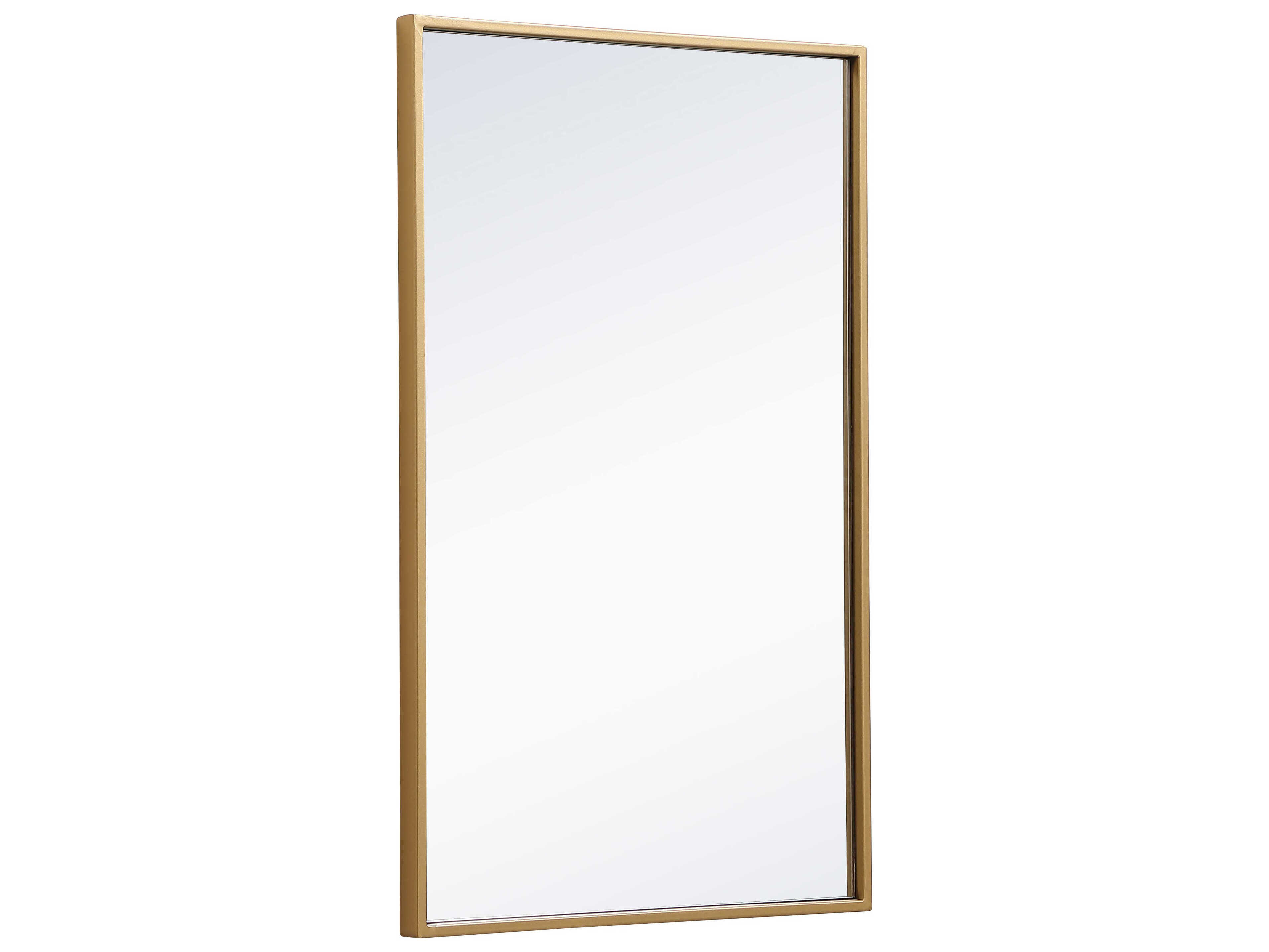 Elegant Lighting Eternity Brass Rectangular Wall Mirror