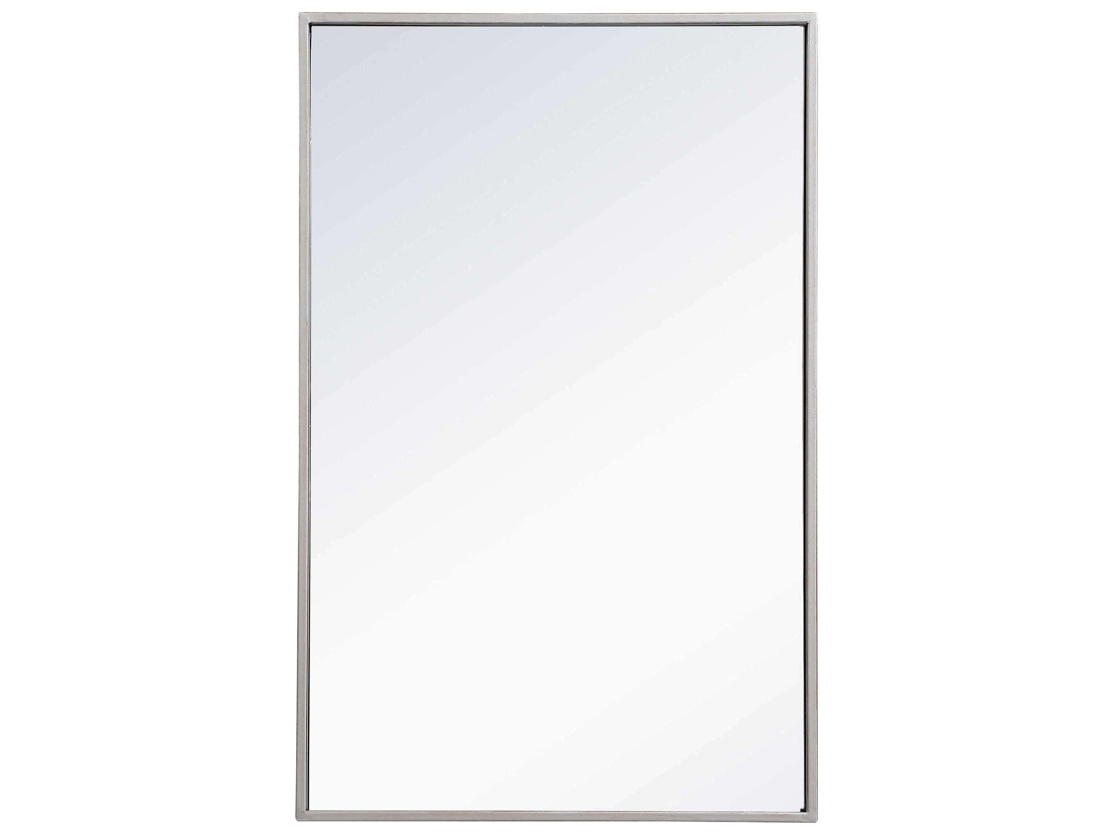 Elegant Lighting Eternity Silver Rectangular Wall Mirror