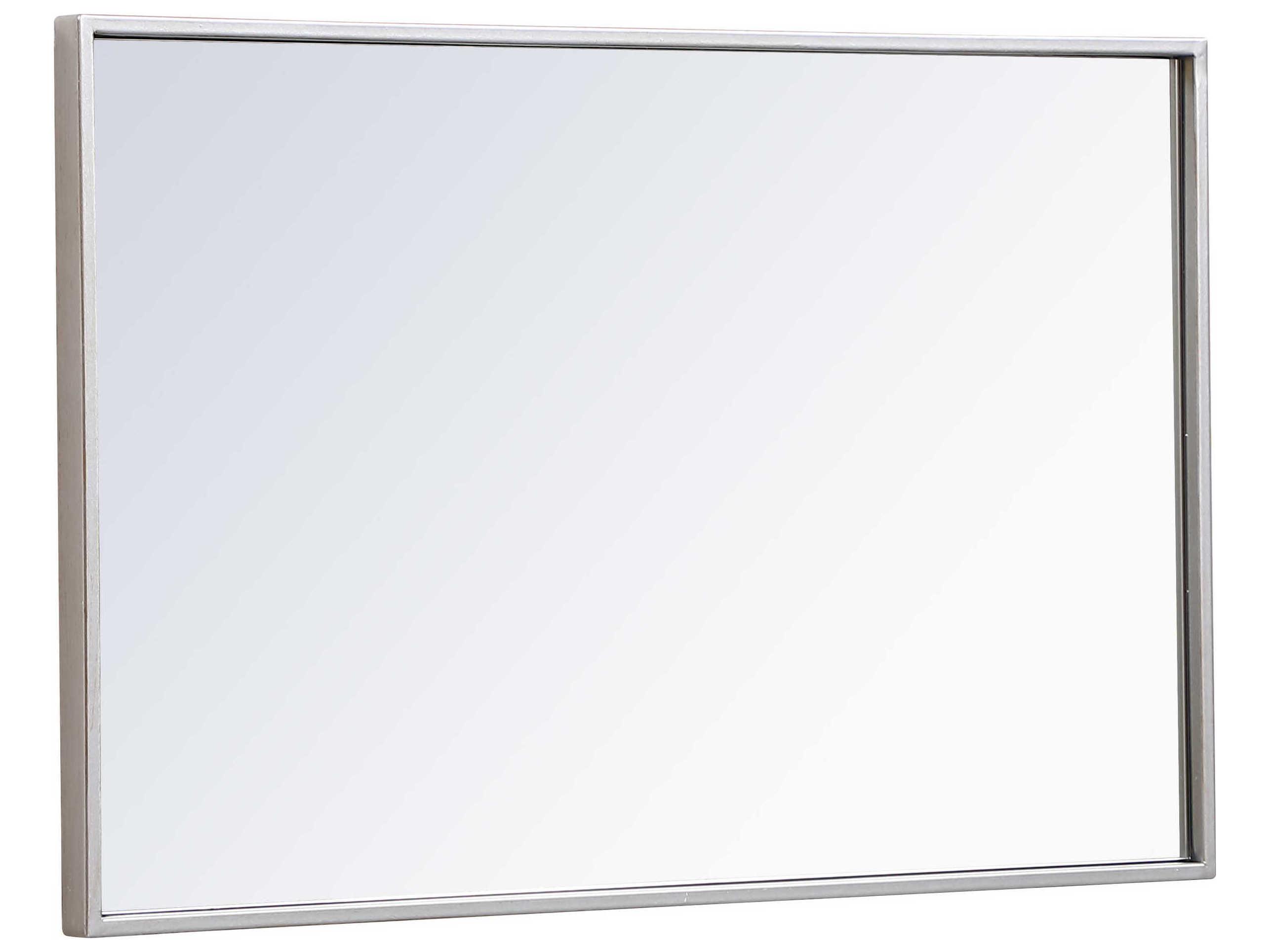 Elegant Lighting Eternity Silver Rectangular Wall Mirror