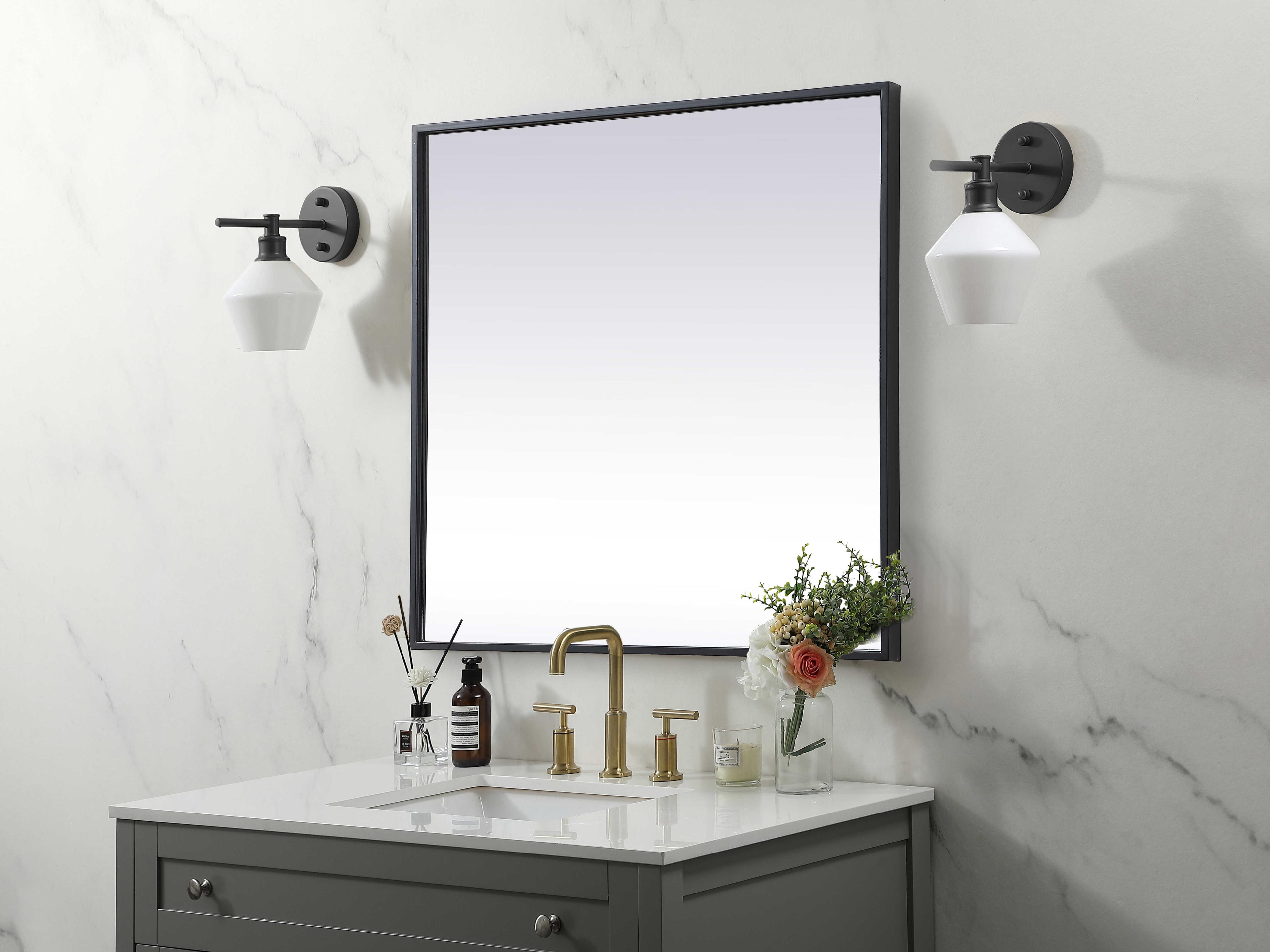 Elegant Lighting Eternity Square Wall Mirror