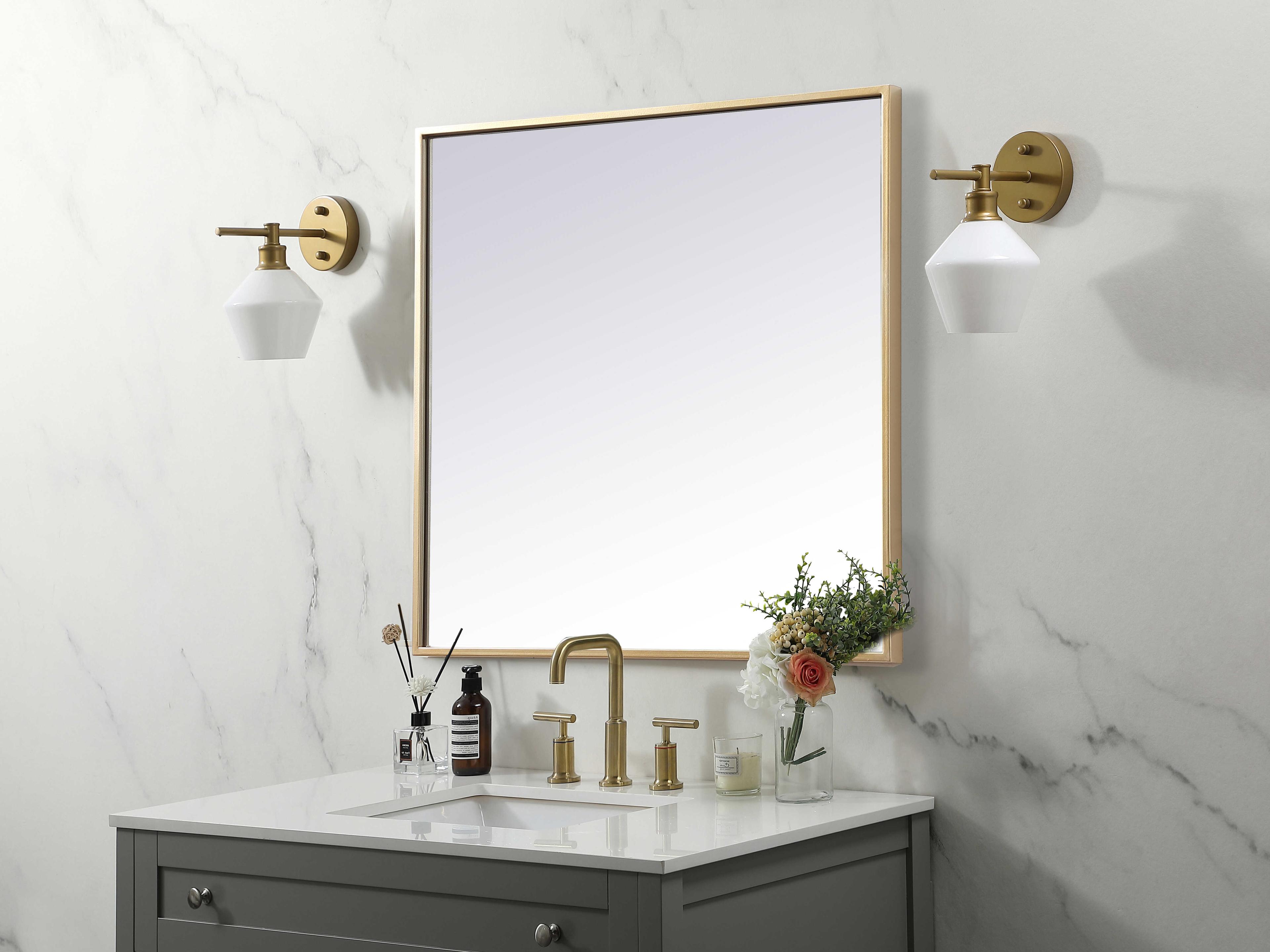 Elegant Lighting Eternity Square Wall Mirror
