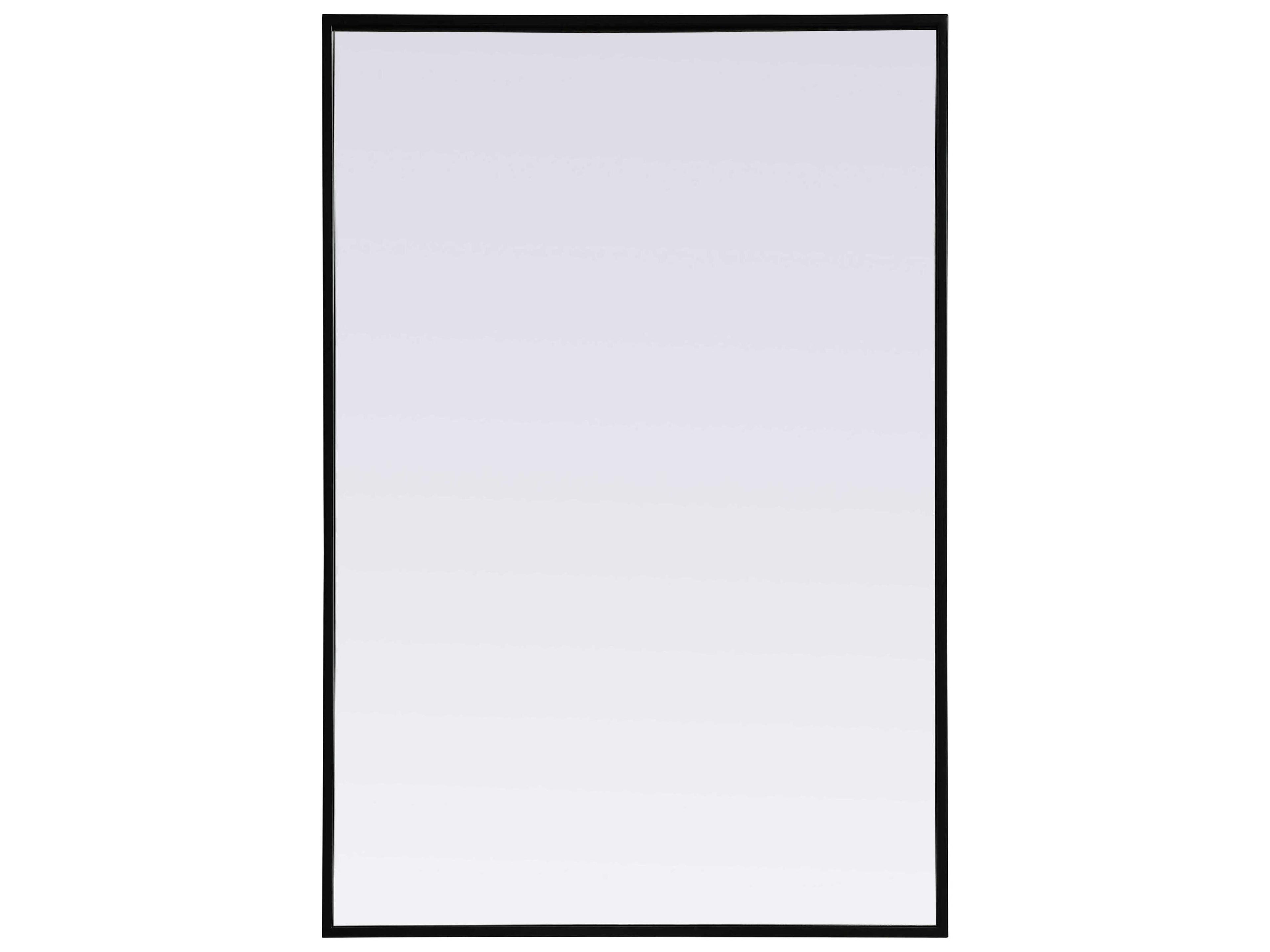 Elegant Lighting Eternity Black Rectangular Wall Mirror