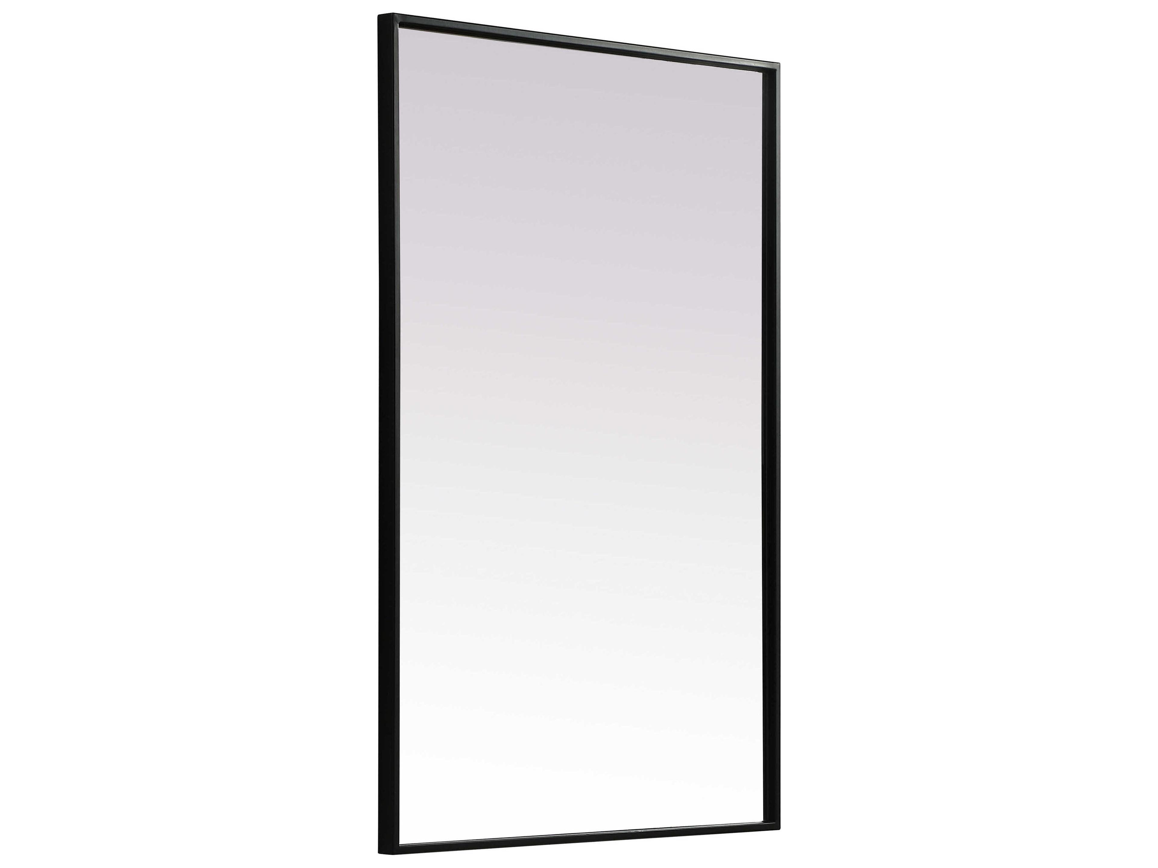 Elegant Lighting Eternity Black Rectangular Wall Mirror