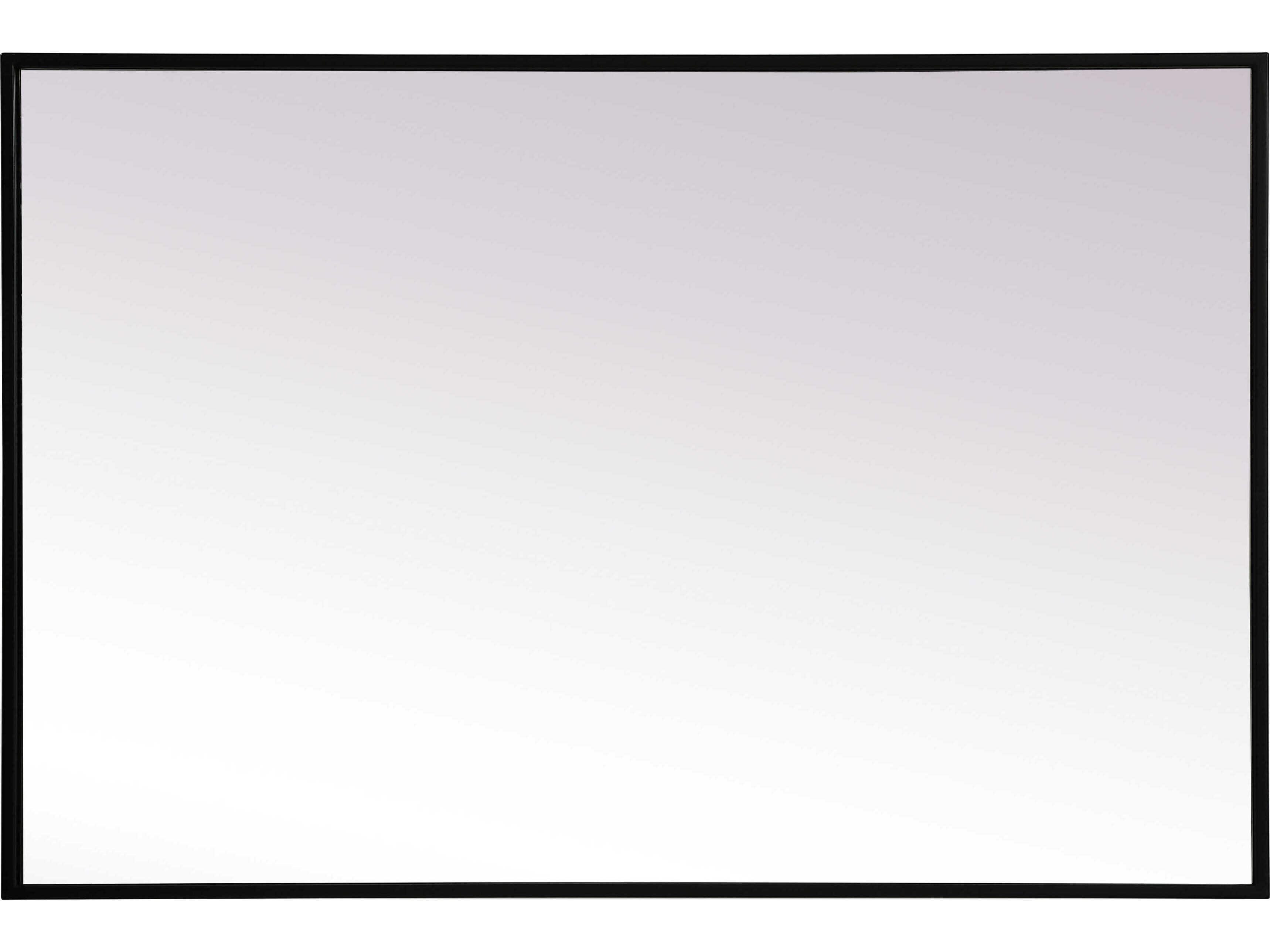 Elegant Lighting Eternity Black Rectangular Wall Mirror