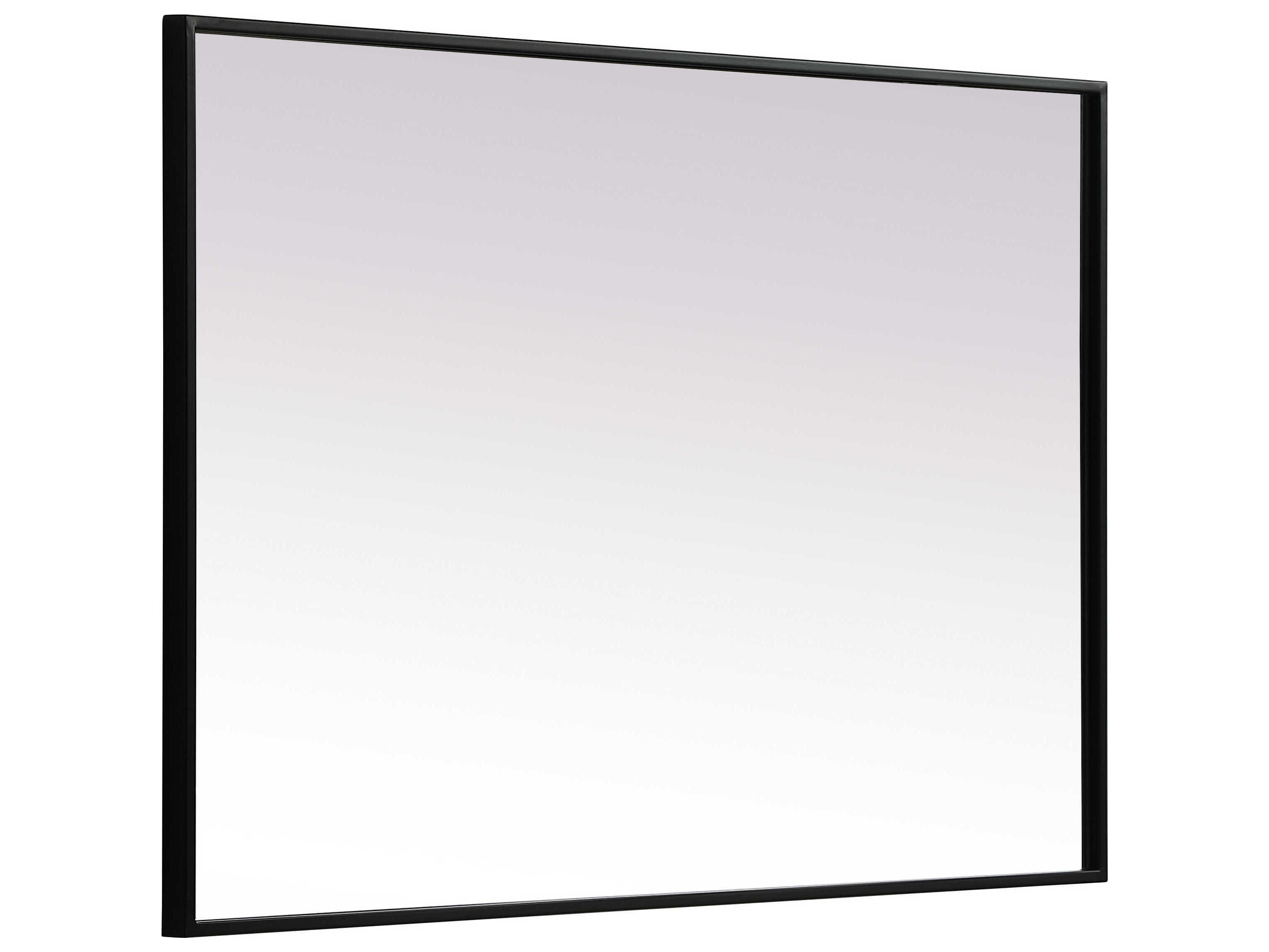 Elegant Lighting Eternity Black Rectangular Wall Mirror