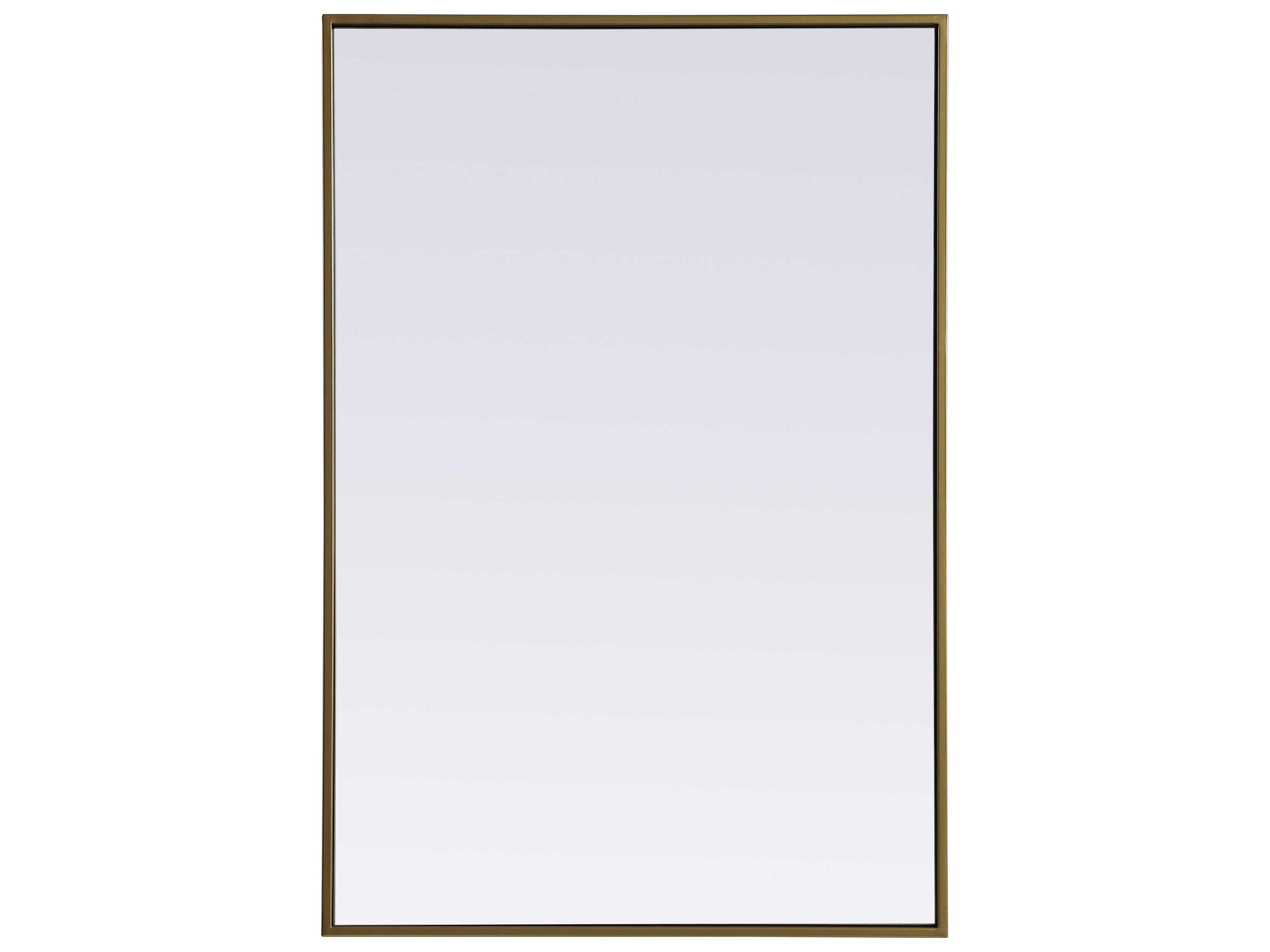 Elegant Lighting Eternity Brass Rectangular Wall Mirror