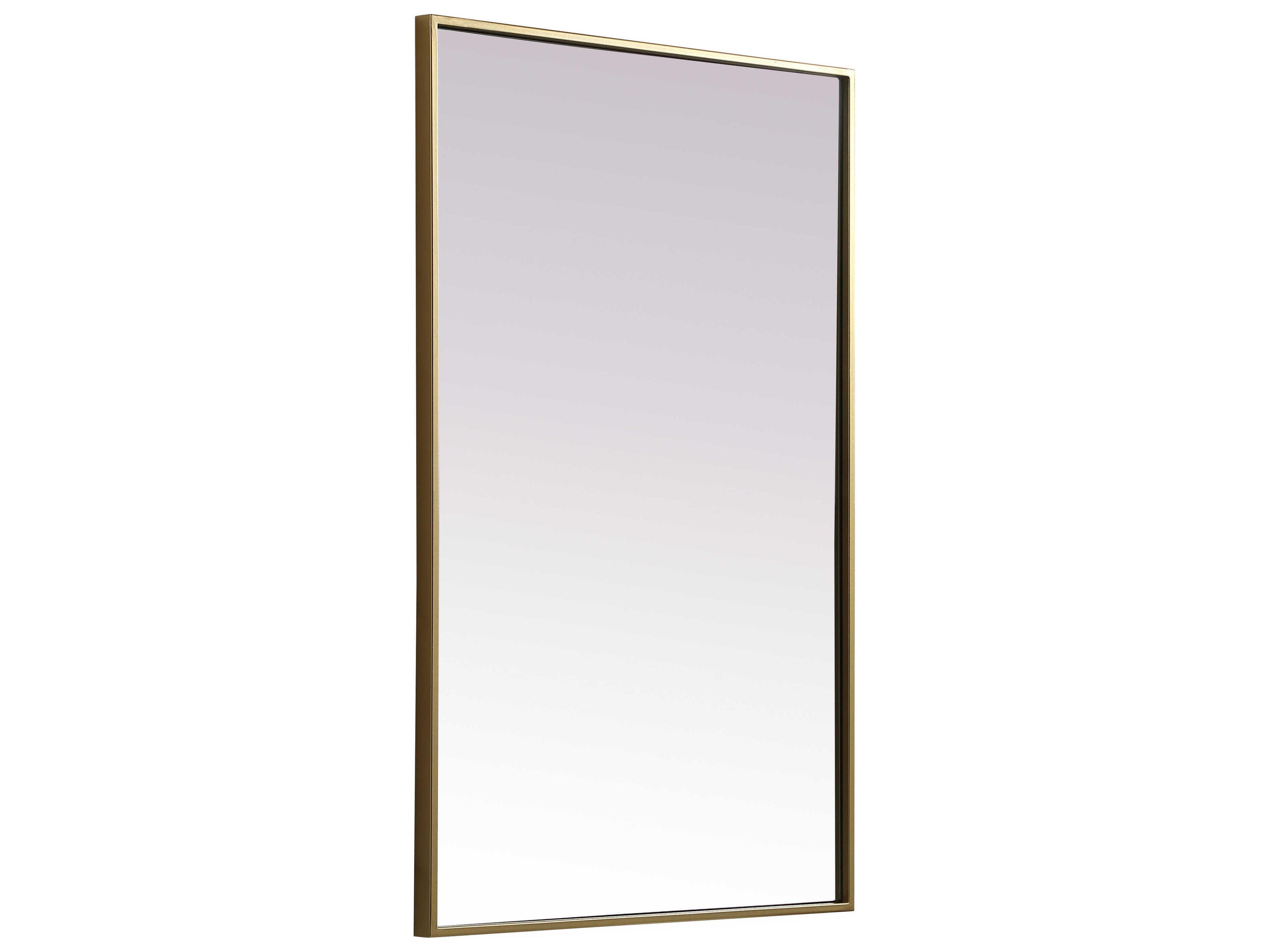 Elegant Lighting Eternity Brass Rectangular Wall Mirror