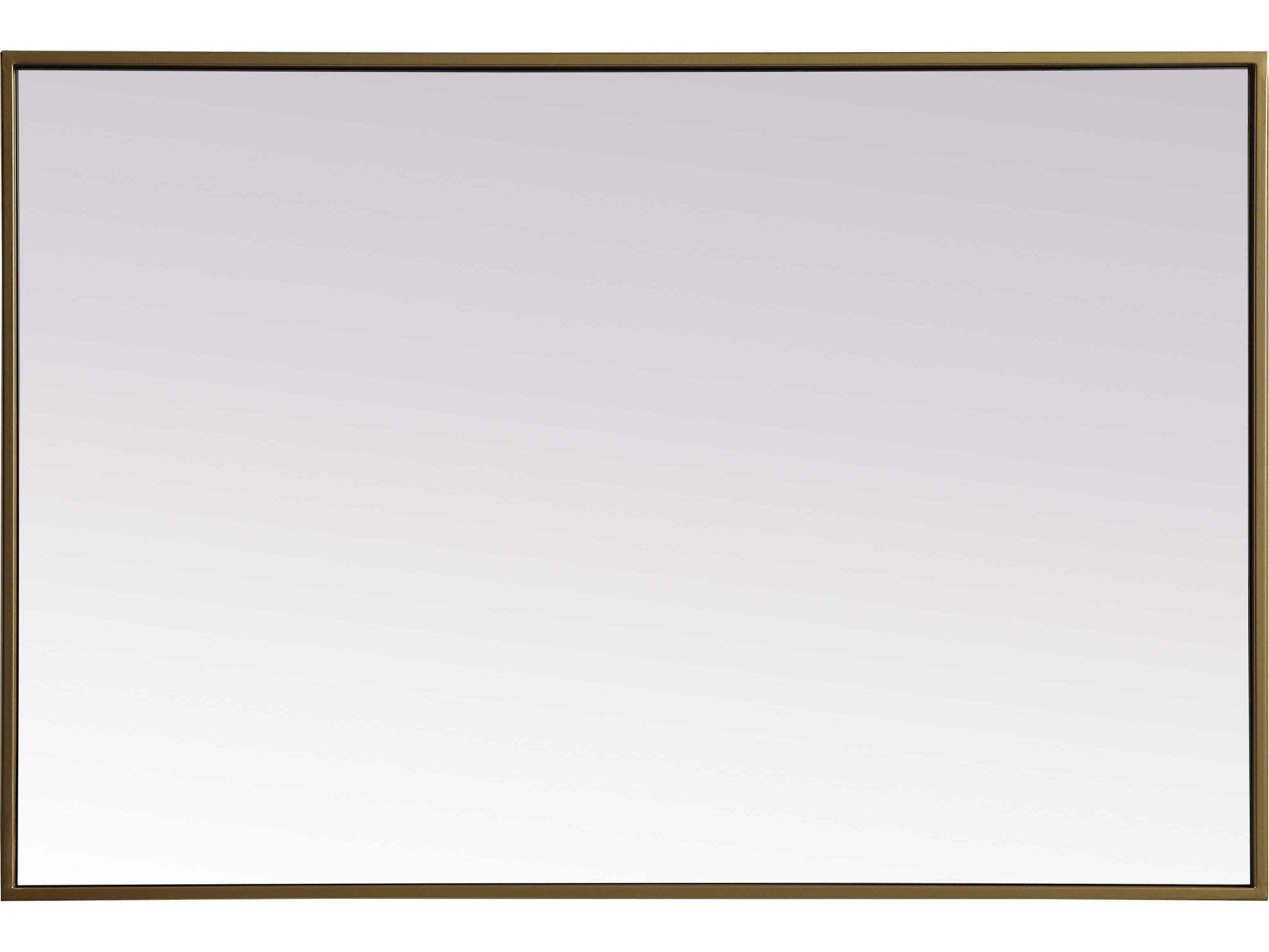 Elegant Lighting Eternity Brass Rectangular Wall Mirror