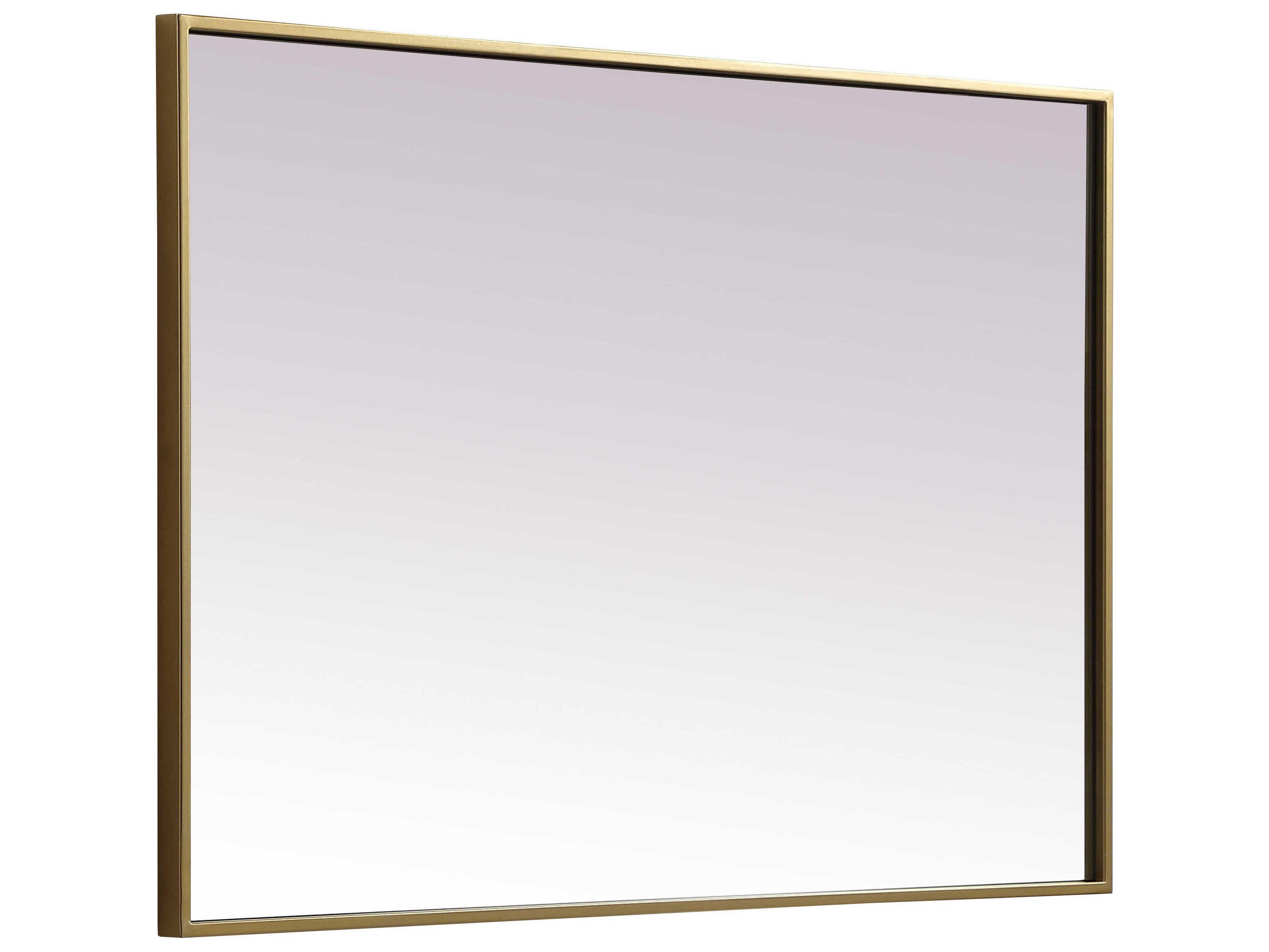 Elegant Lighting Eternity Brass Rectangular Wall Mirror