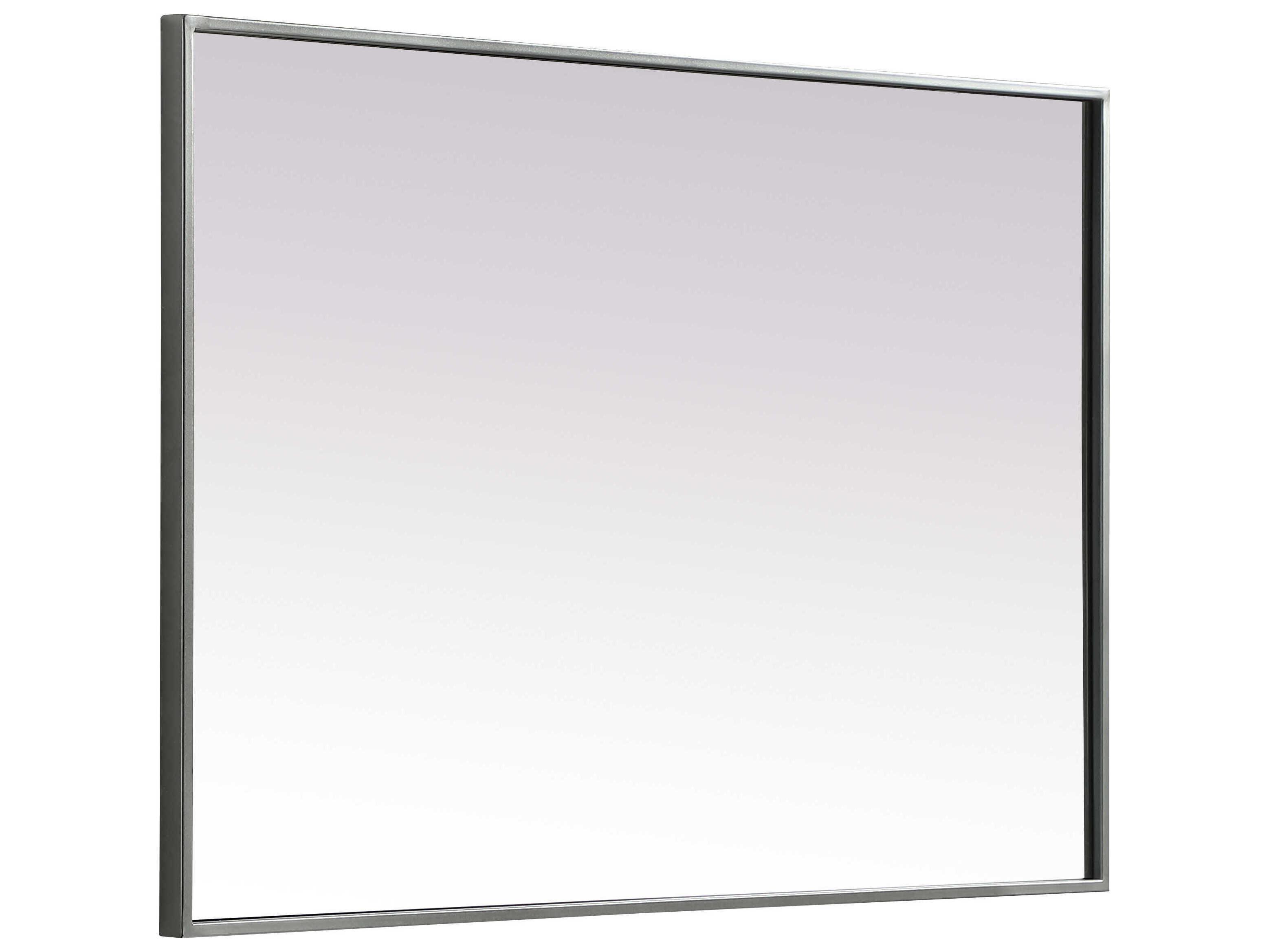 Elegant Lighting Eternity Silver Rectangular Wall Mirror