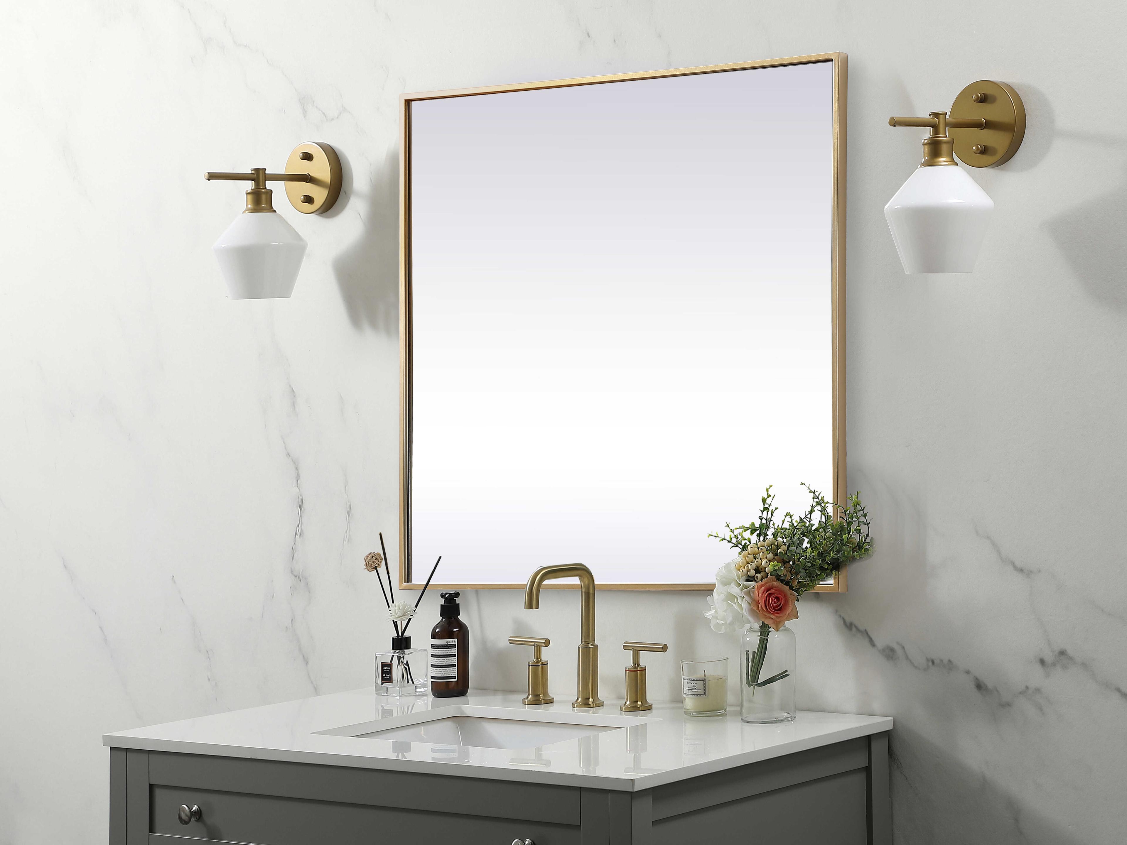 Elegant Lighting Eternity Square Wall Mirror
