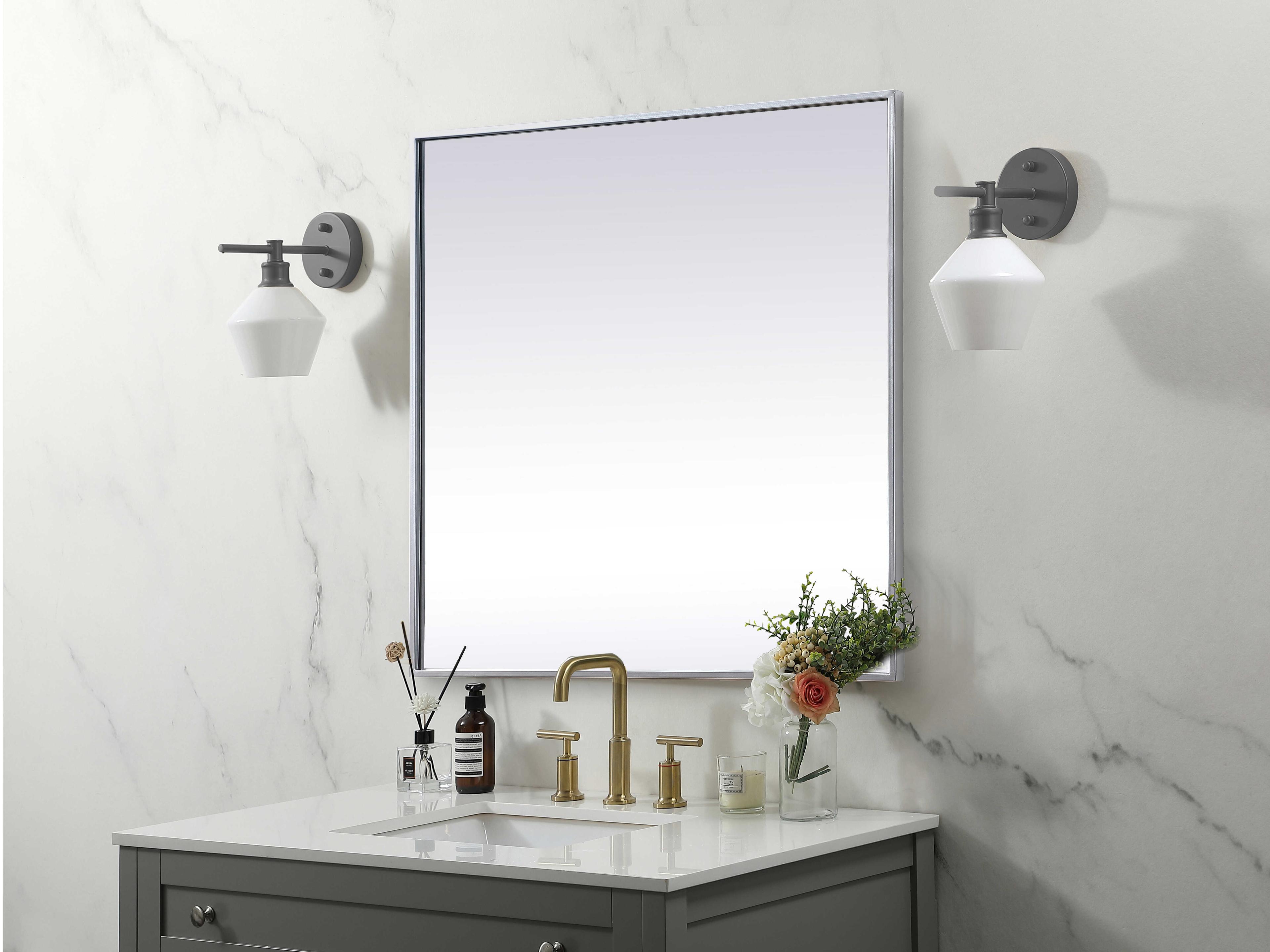 Elegant Lighting Eternity Square Wall Mirror