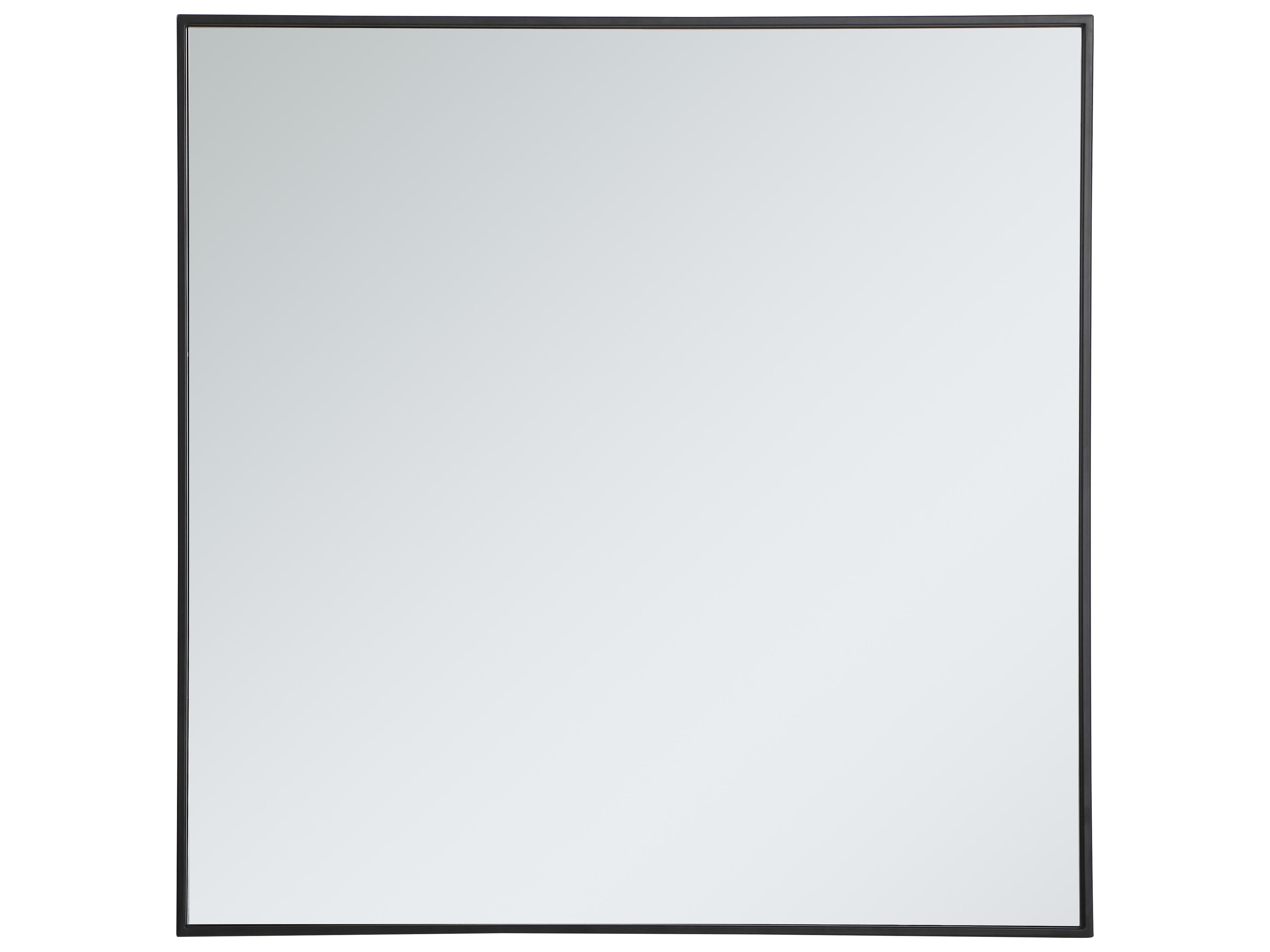 Elegant Lighting Eternity Black Square Wall Mirror