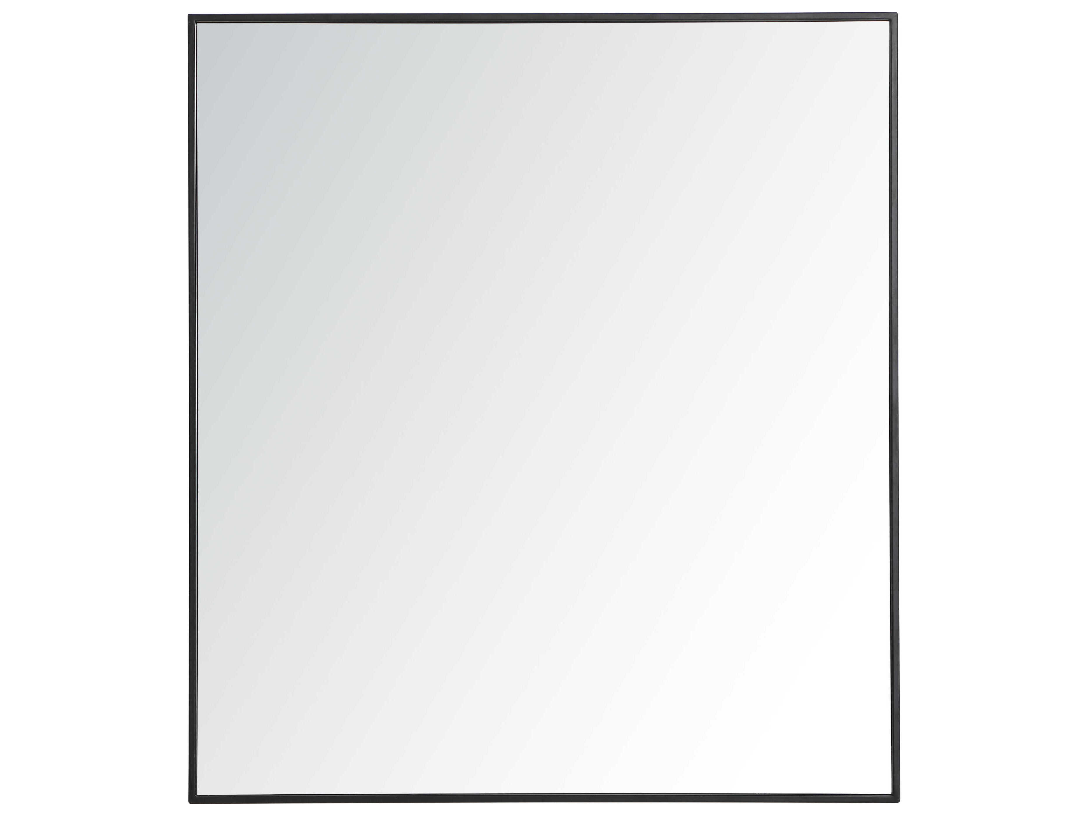 Elegant Lighting Black Rectangular Wall Mirror