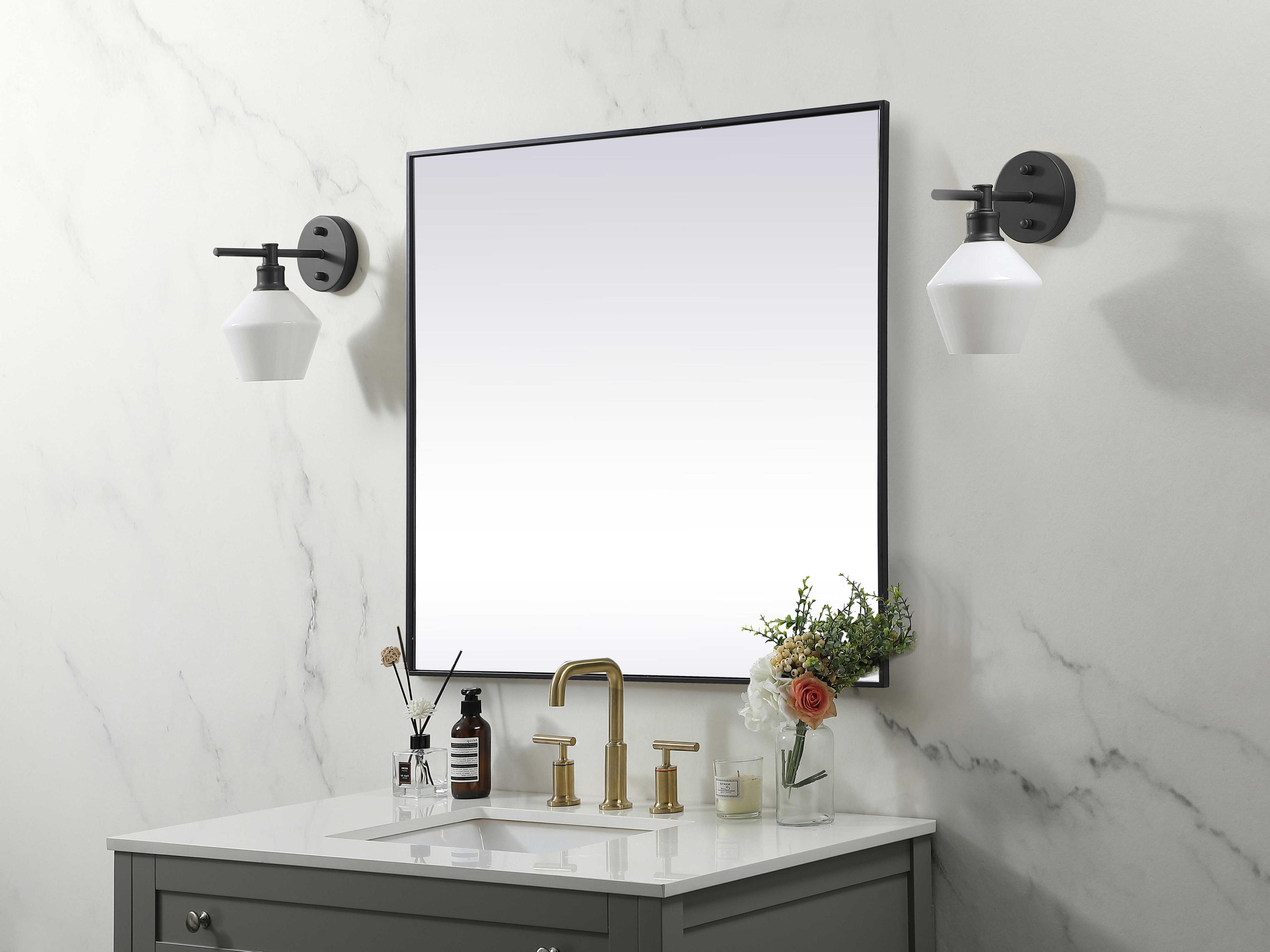 Elegant Lighting Eternity Square Wall Mirror