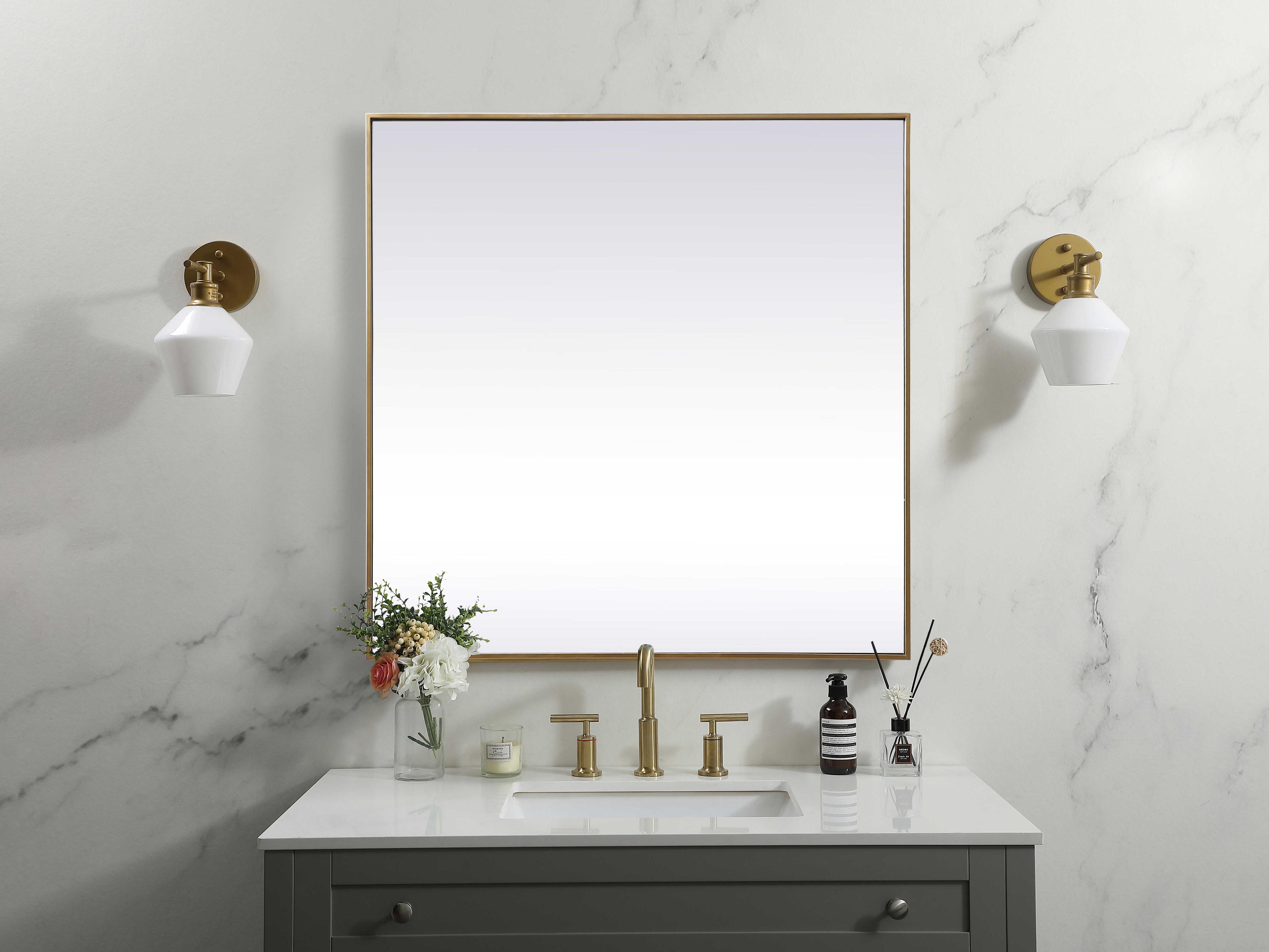 Elegant Lighting Eternity Square Wall Mirror