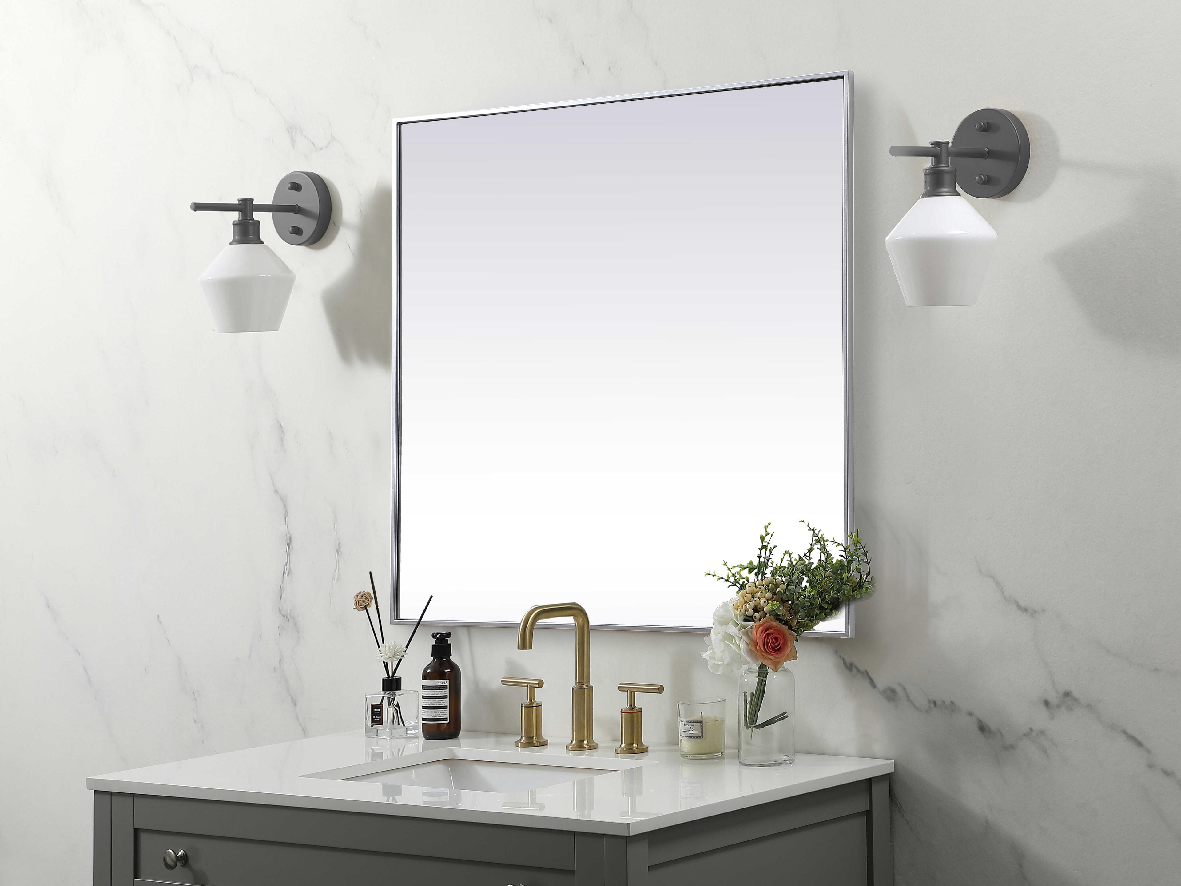 Elegant Lighting Eternity Square Wall Mirror