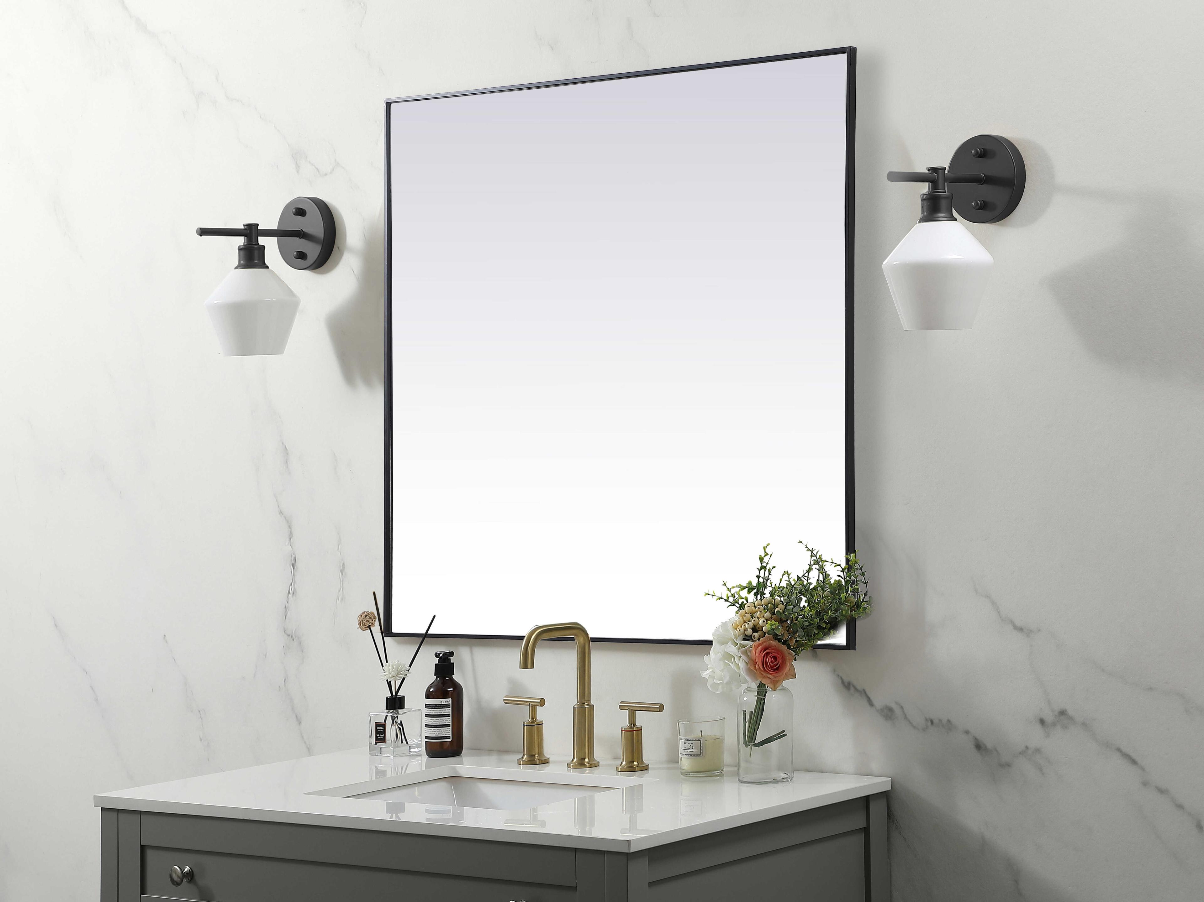 Elegant Lighting Eternity Square Wall Mirror