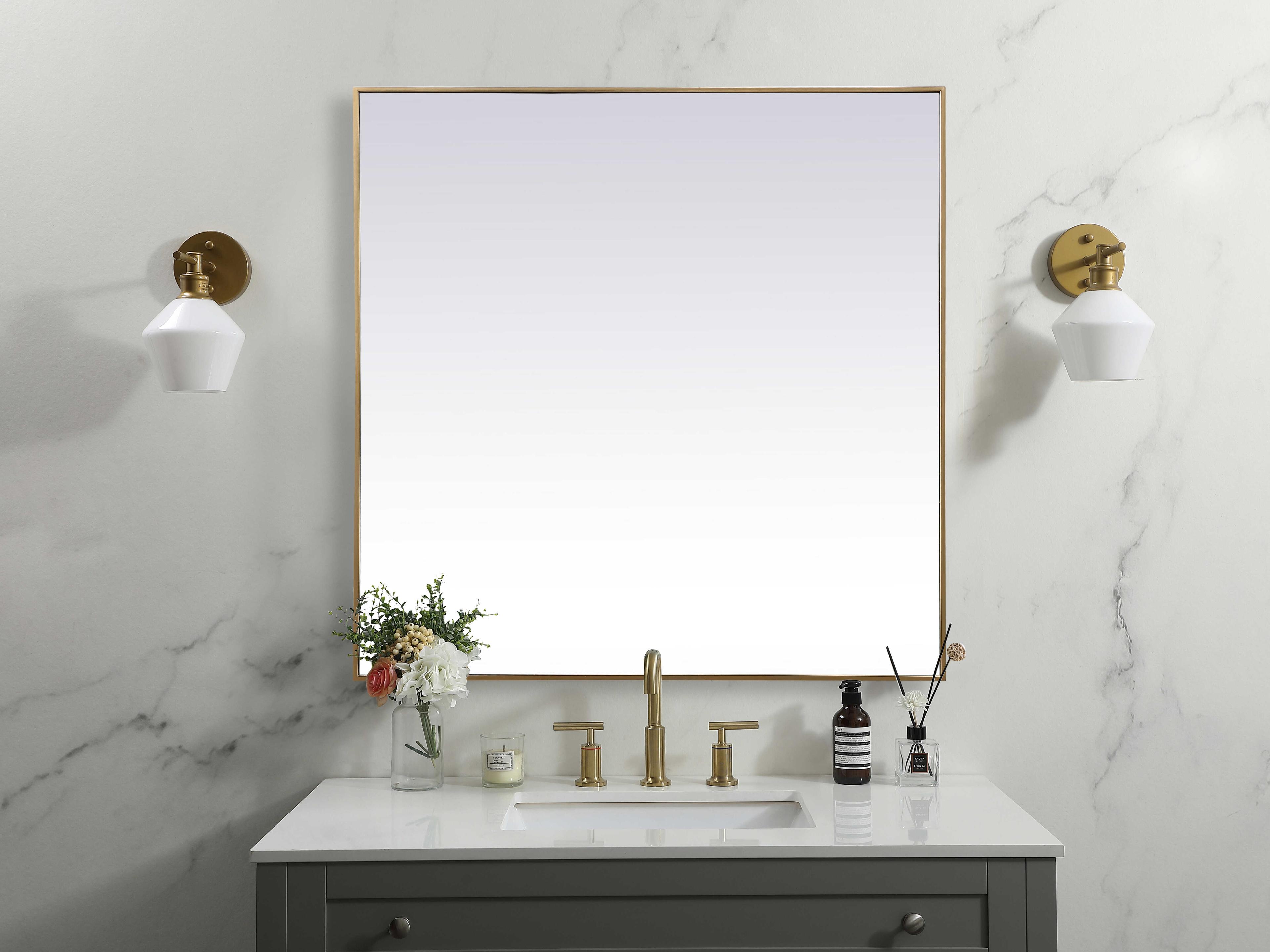 Elegant Lighting Eternity Square Wall Mirror