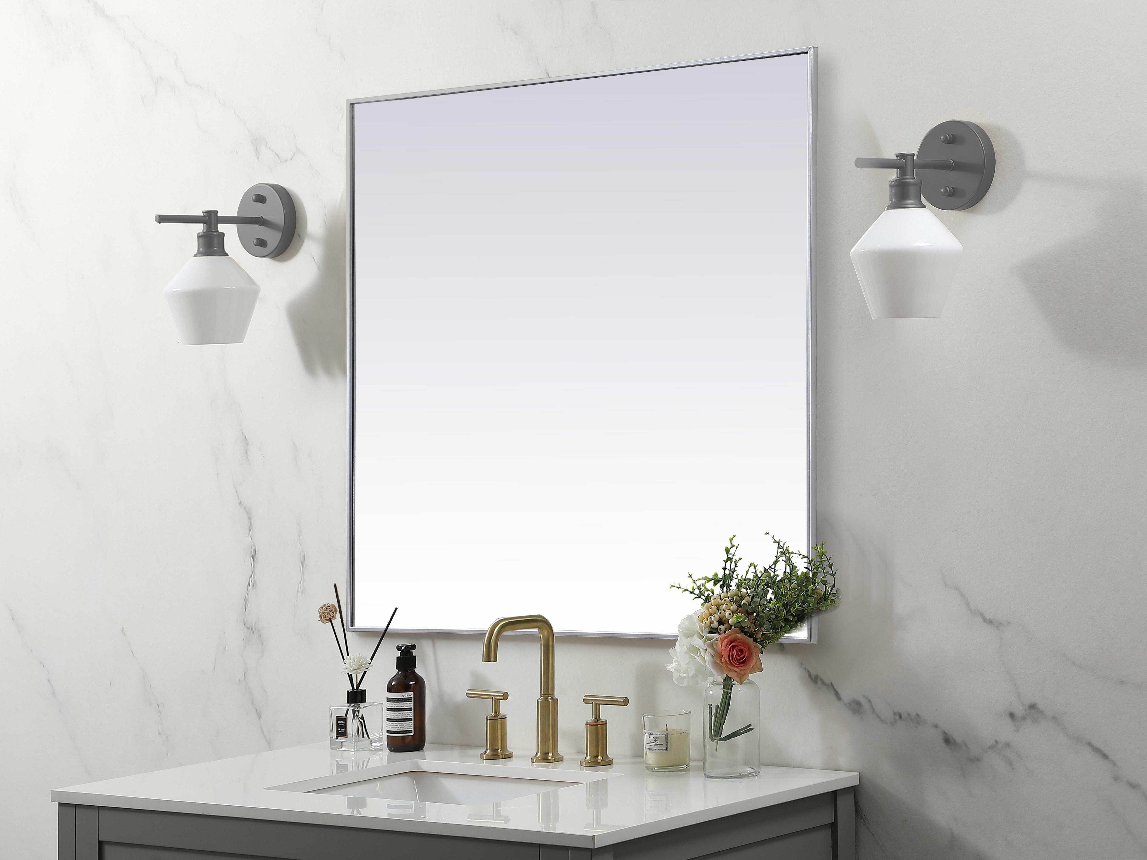 Elegant Lighting Eternity Square Wall Mirror