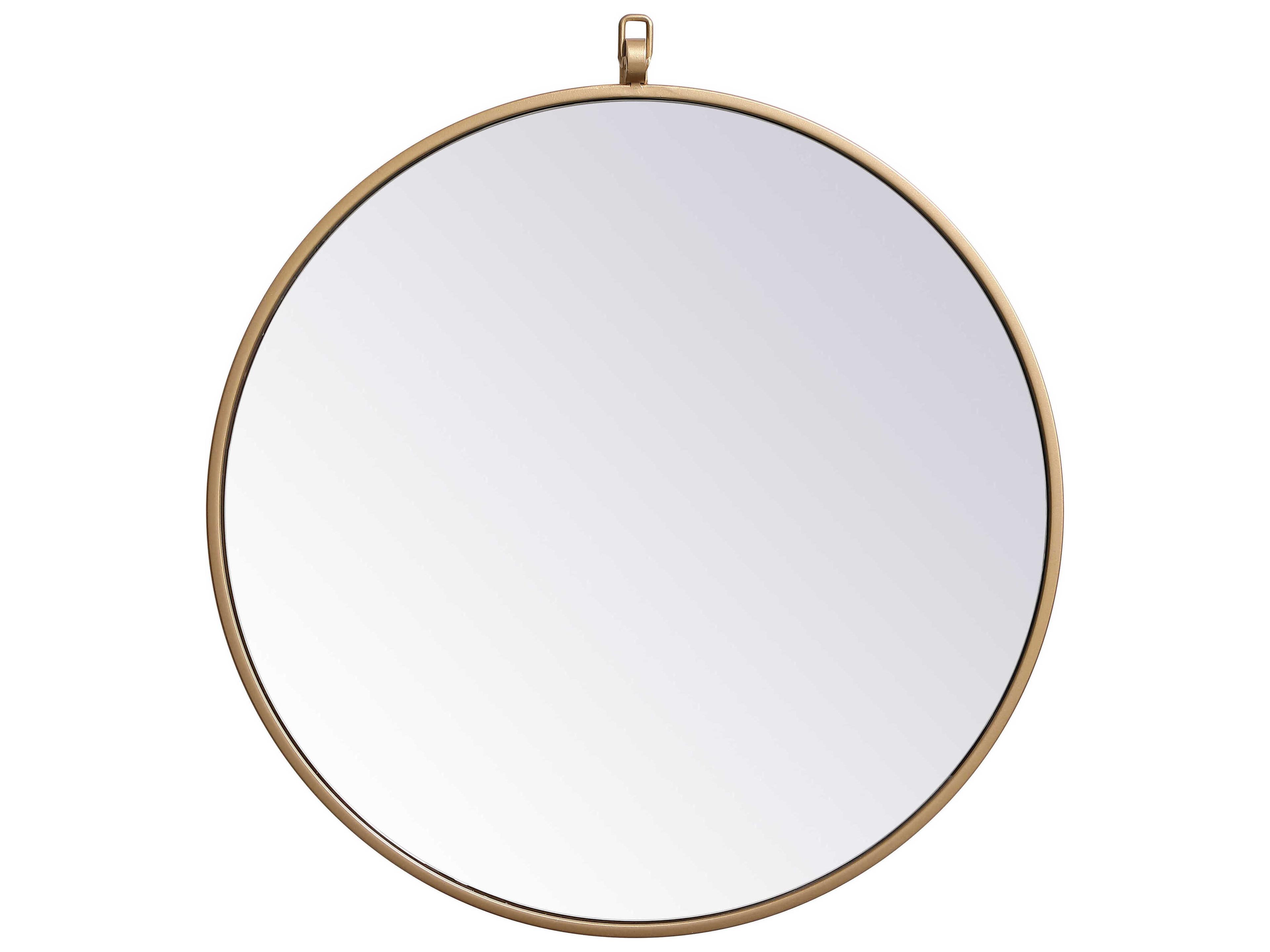 Elegant Lighting Eternity Brass Round Wall Mirror