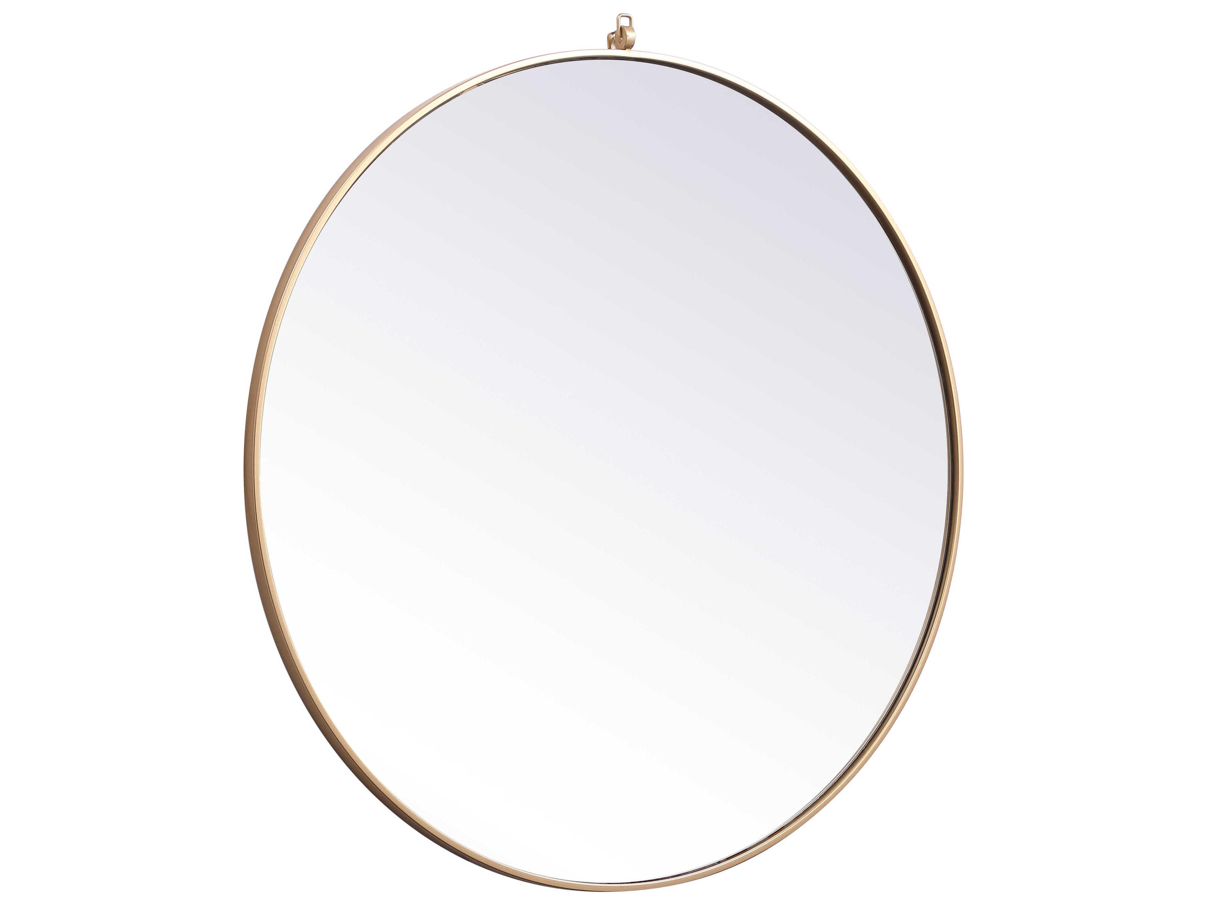 Elegant Lighting Eternity Brass Round Wall Mirror